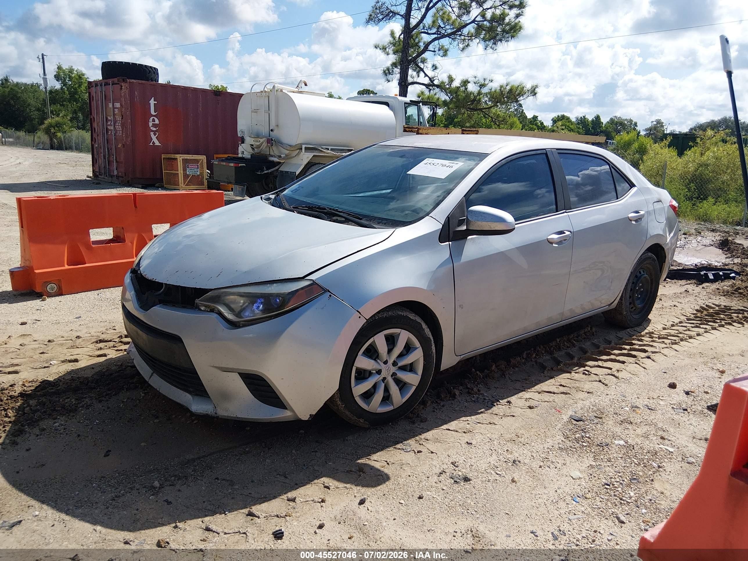 2014 Toyota Corolla Le Gray vin: 2T1BURHE3EC063964