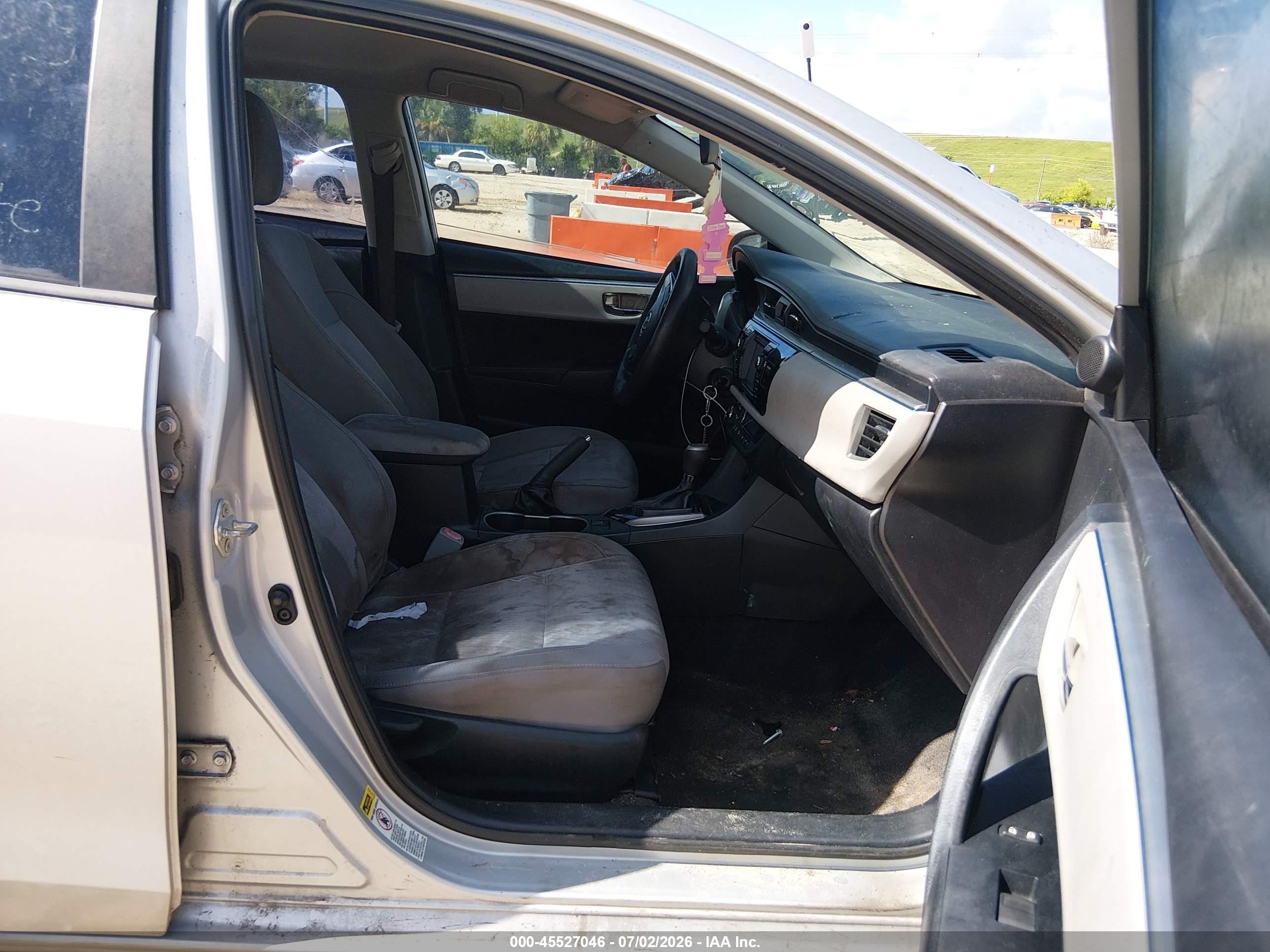 2014 Toyota Corolla Le Gray vin: 2T1BURHE3EC063964