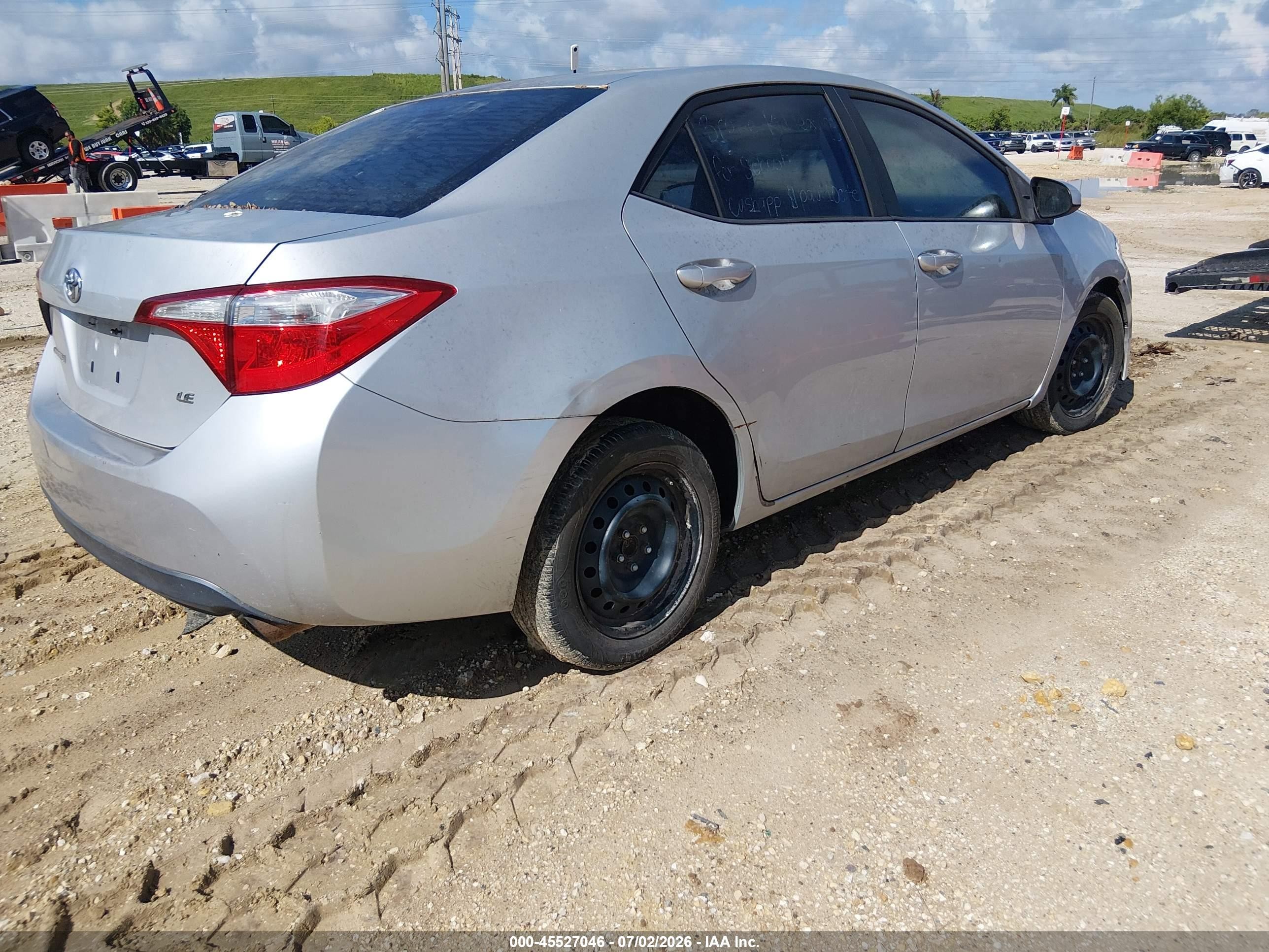 2014 Toyota Corolla Le Gray vin: 2T1BURHE3EC063964
