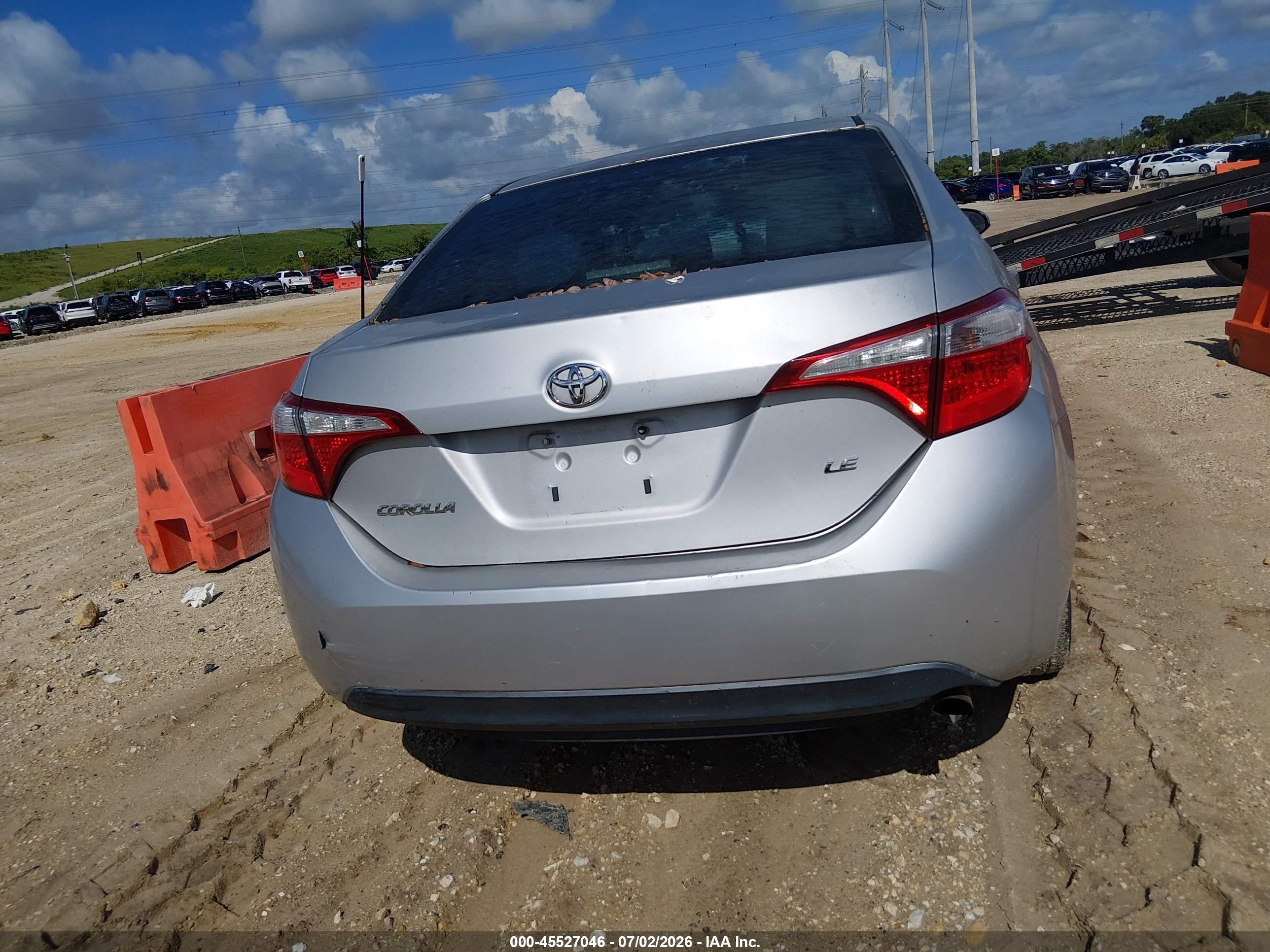 2014 Toyota Corolla Le Gray vin: 2T1BURHE3EC063964