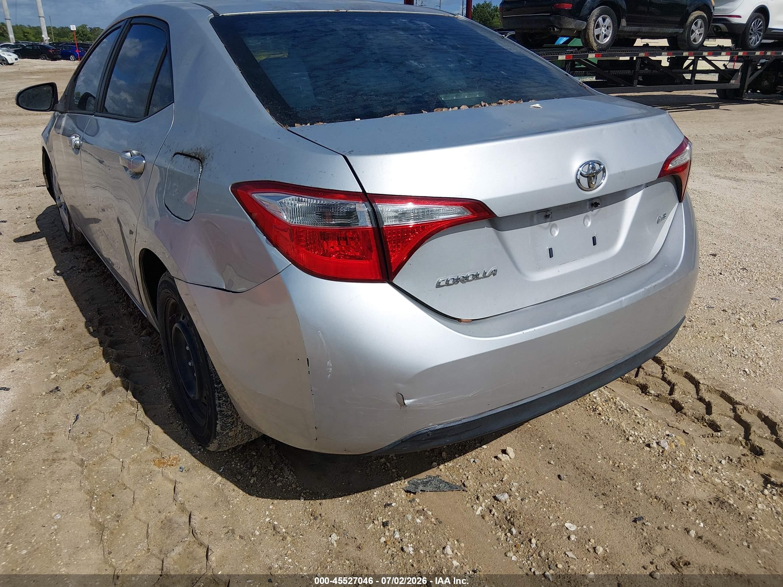 2014 Toyota Corolla Le Gray vin: 2T1BURHE3EC063964