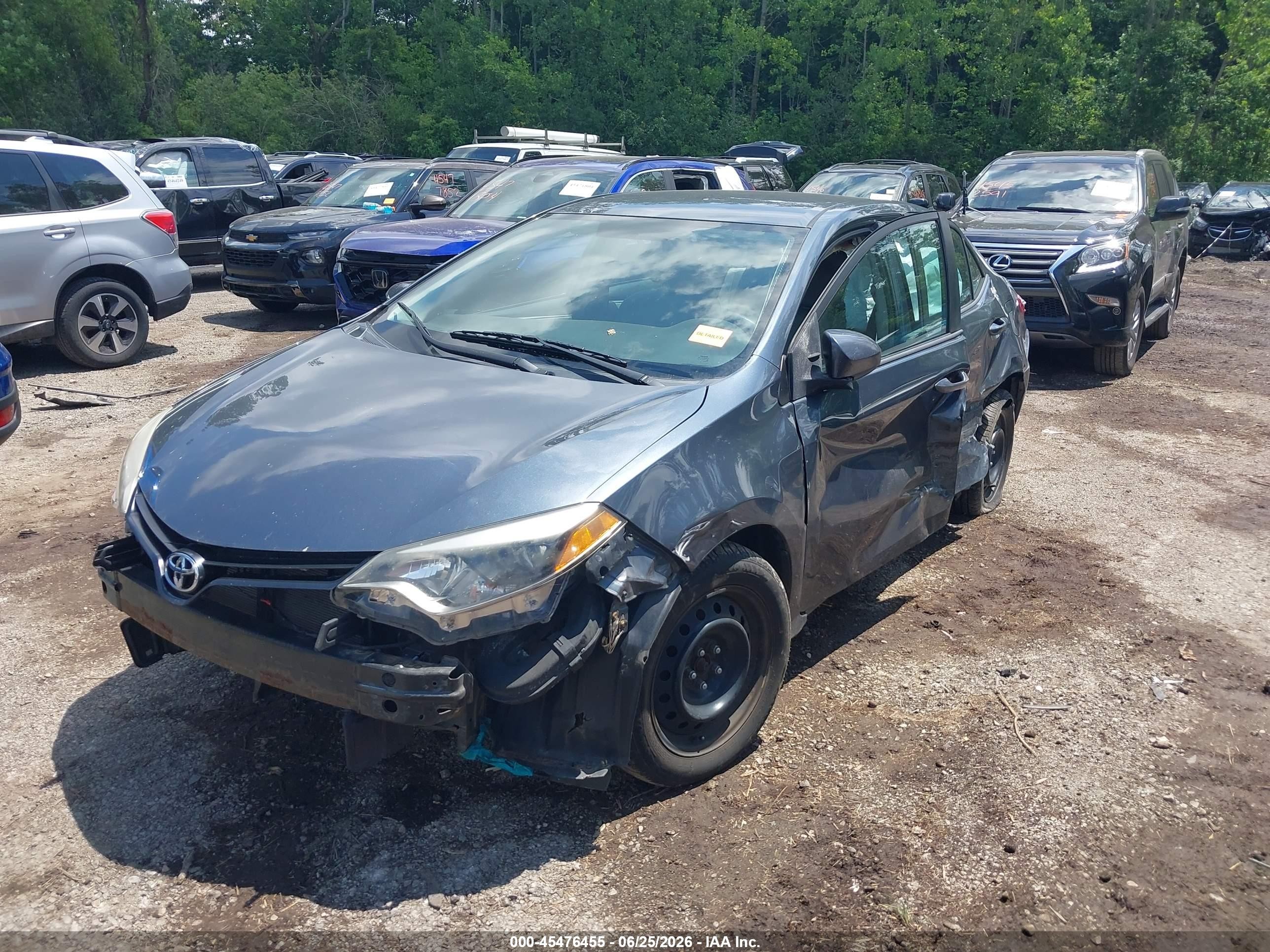2014 Toyota Corolla Le Blue vin: 2T1BURHE3EC072146