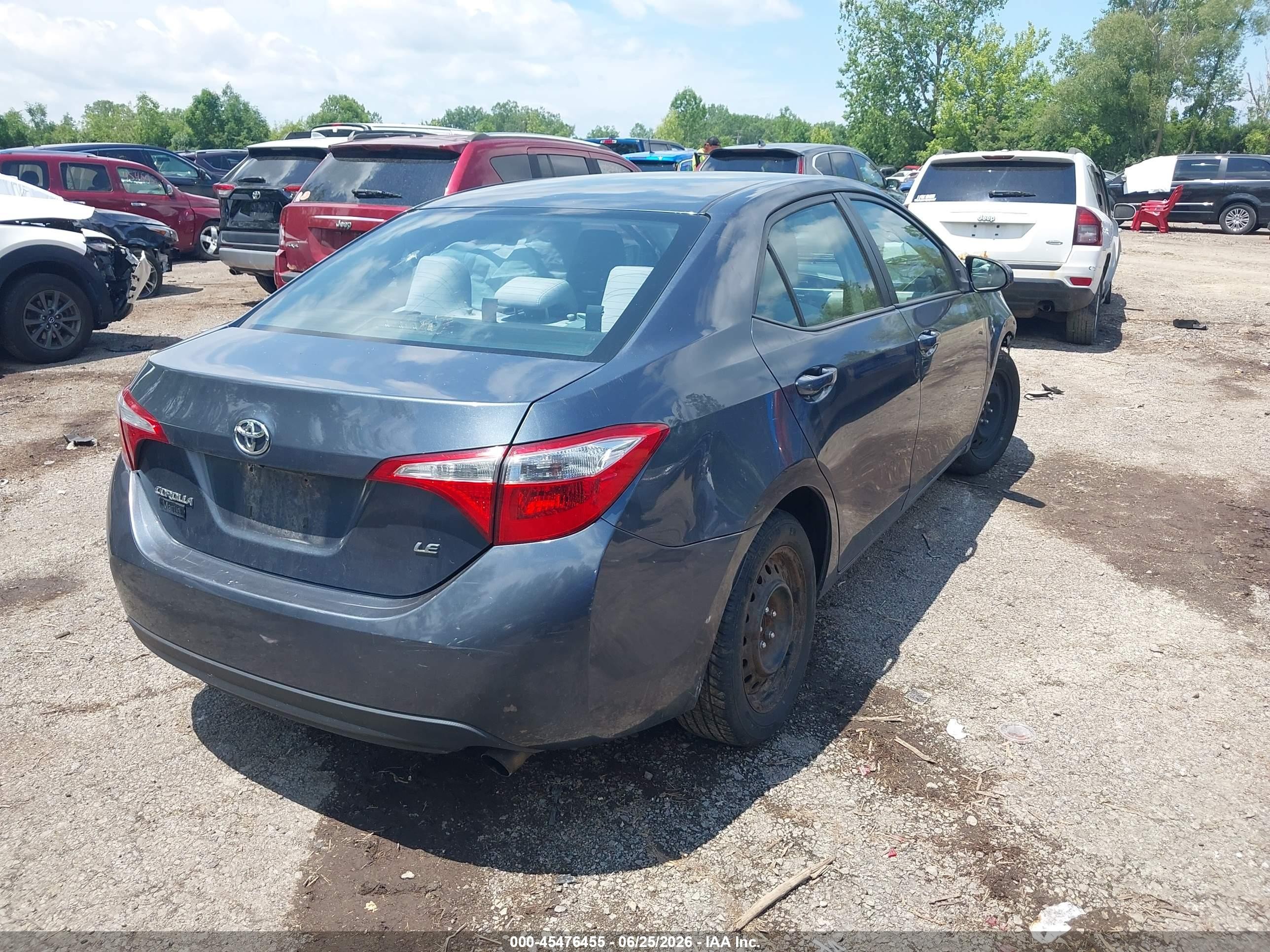 2014 Toyota Corolla Le Blue vin: 2T1BURHE3EC072146