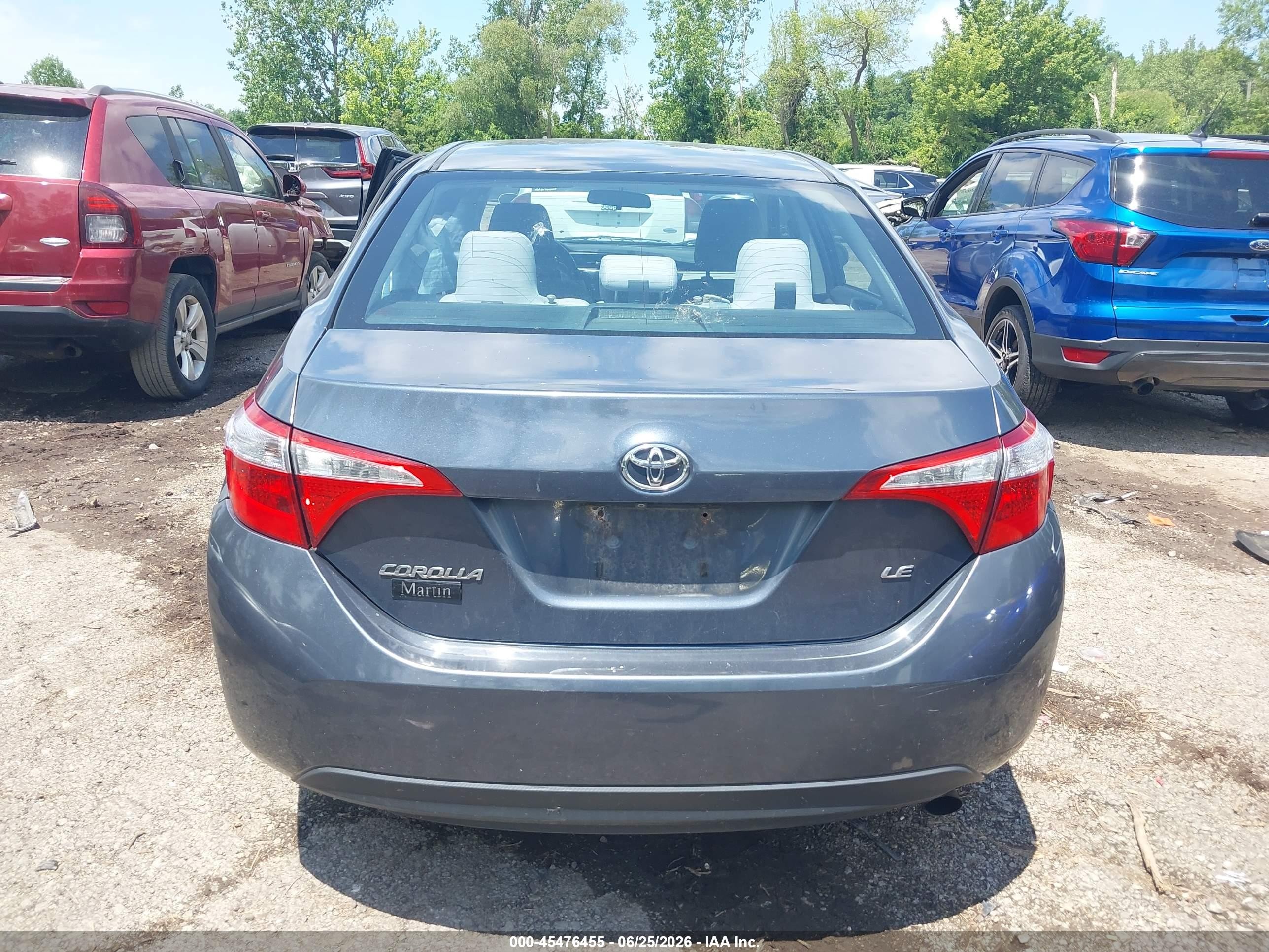 2014 Toyota Corolla Le Blue vin: 2T1BURHE3EC072146