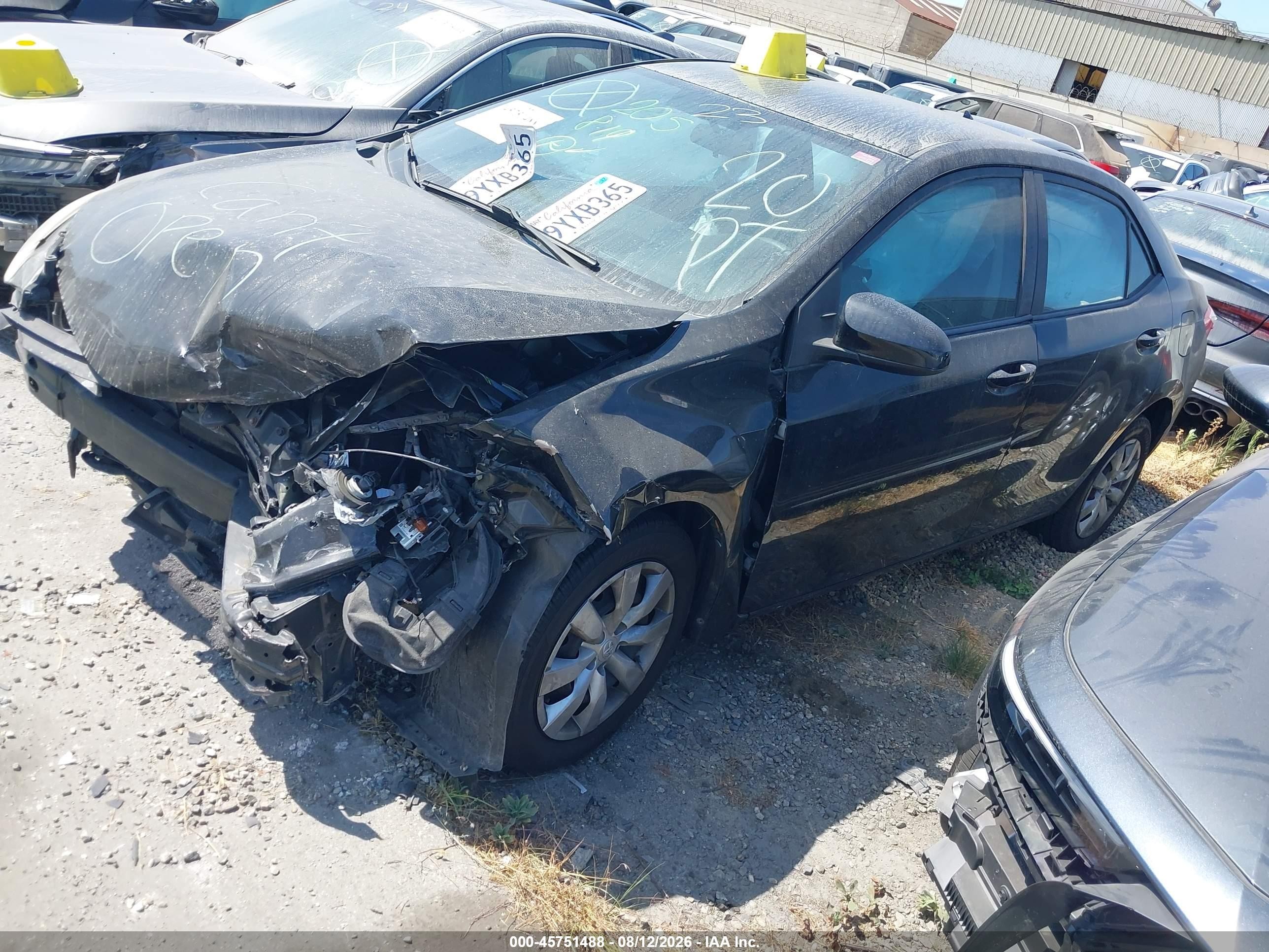2014 Toyota Corolla Le Black vin: 2T1BURHE3EC075516