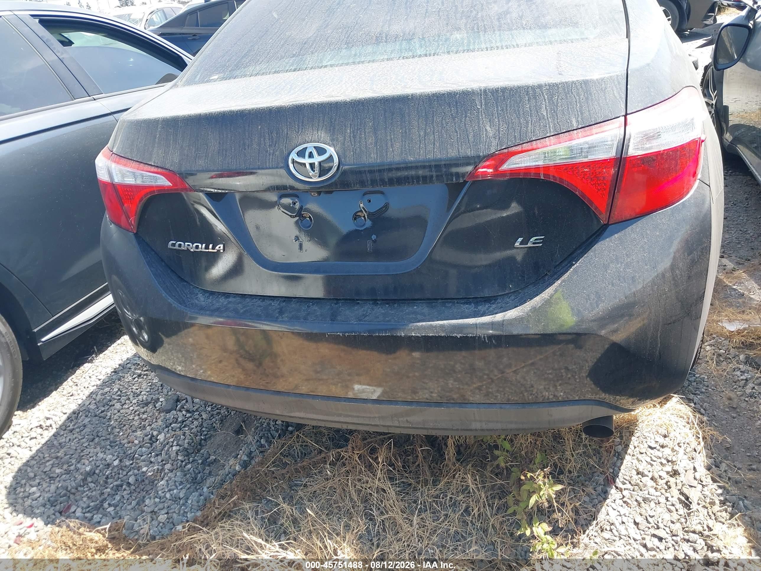 2014 Toyota Corolla Le Black vin: 2T1BURHE3EC075516