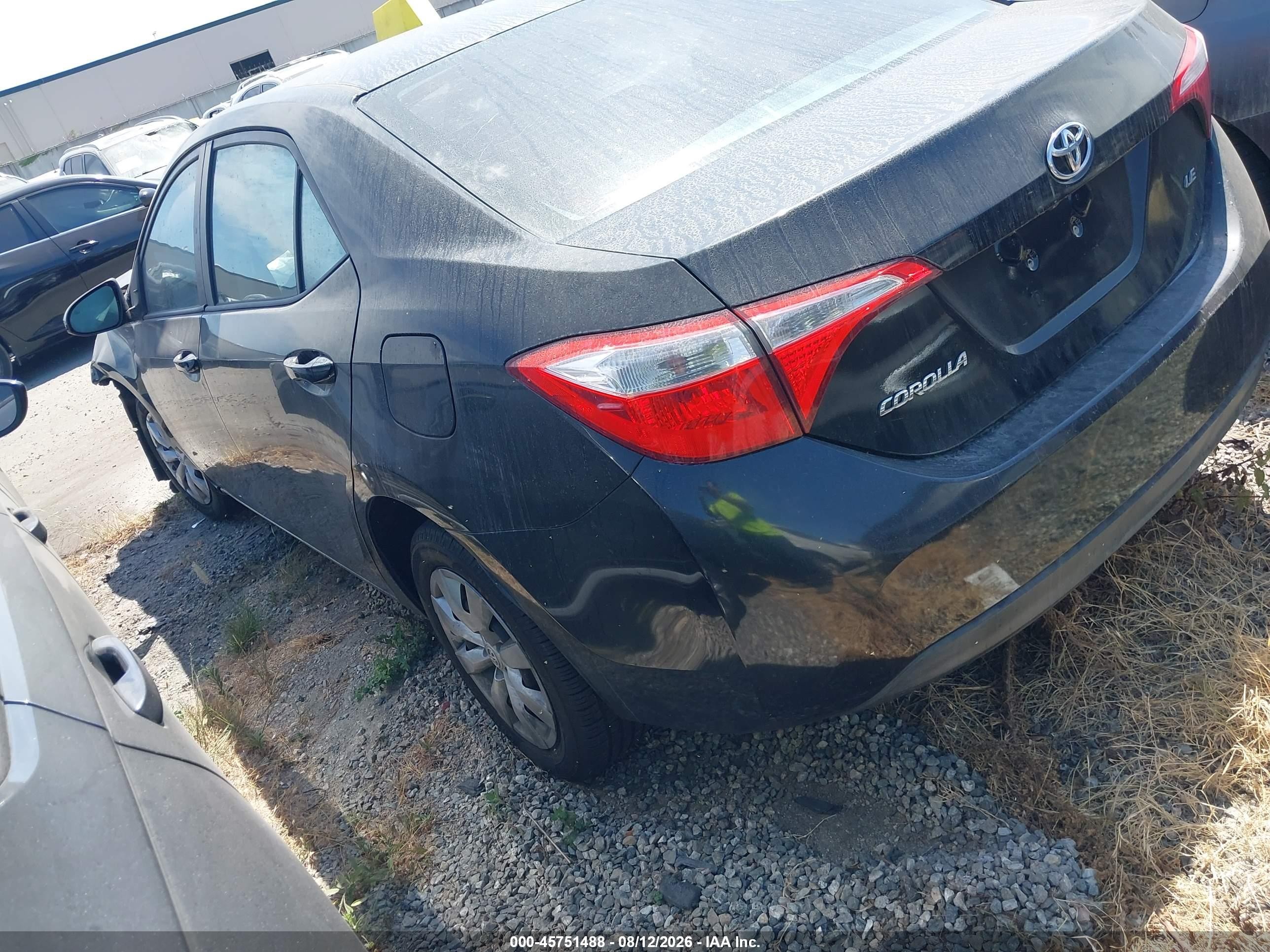 2014 Toyota Corolla Le Black vin: 2T1BURHE3EC075516