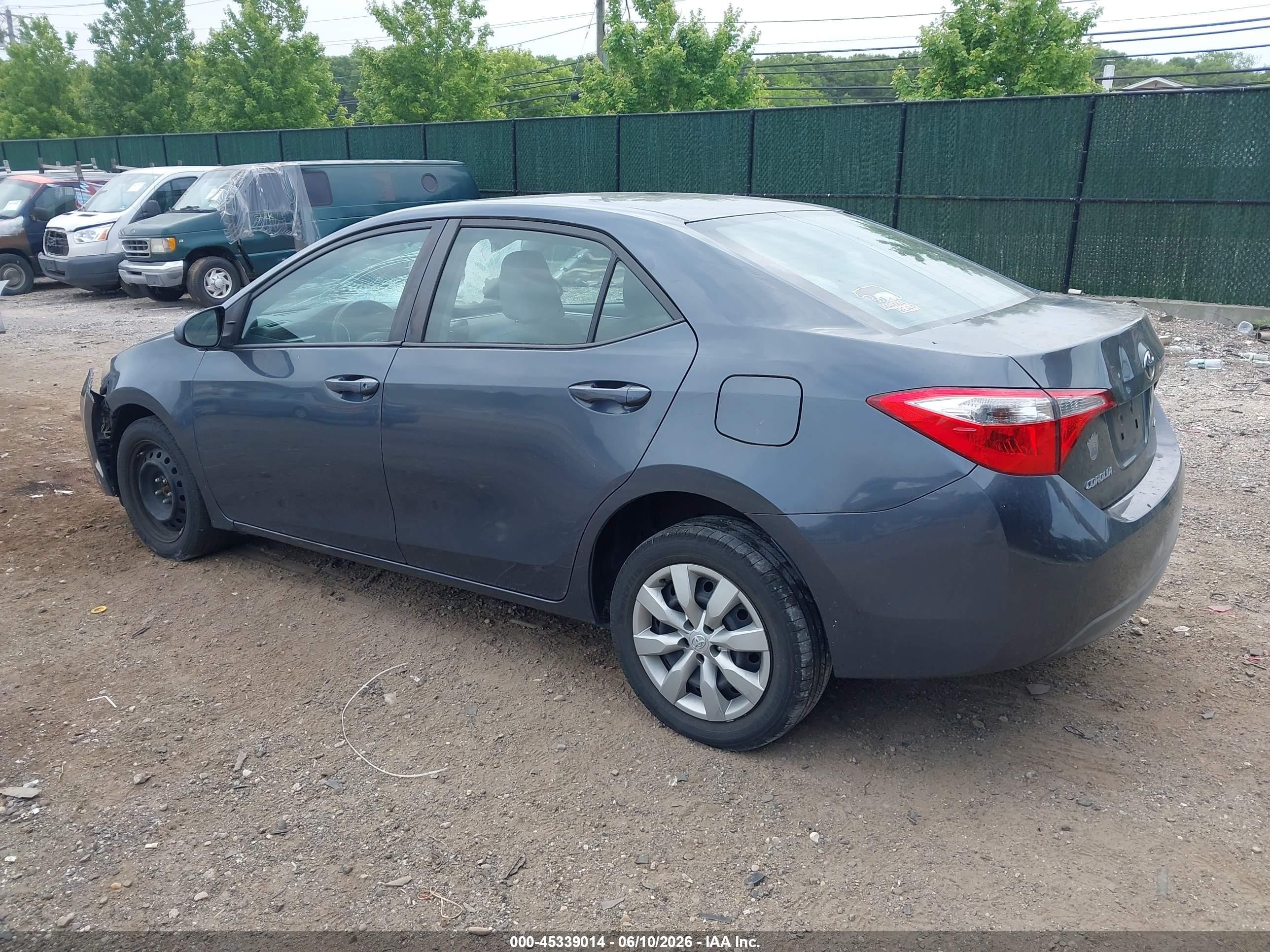 2014 Toyota Corolla Le Gray vin: 2T1BURHE3EC079761