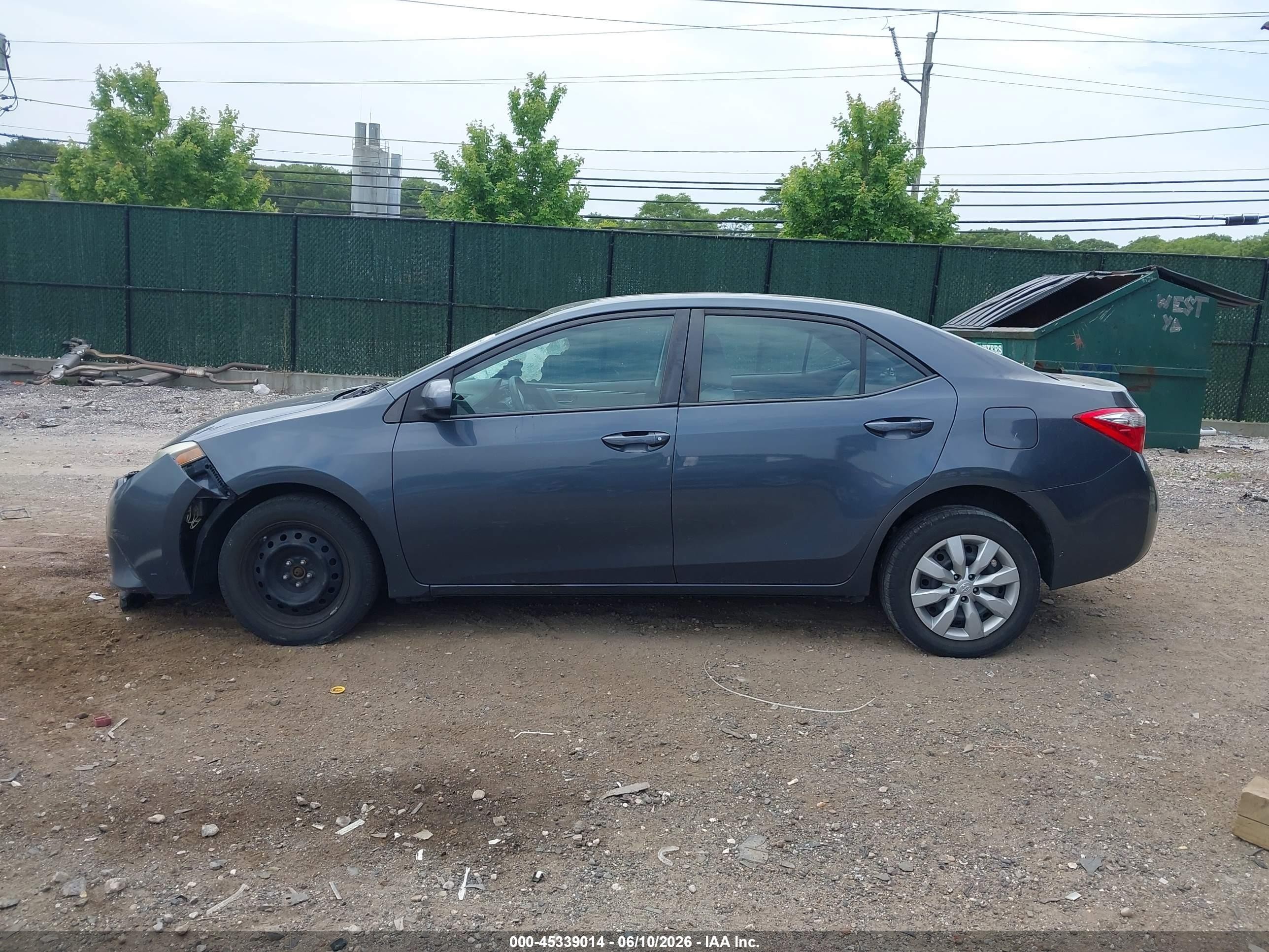 2014 Toyota Corolla Le Gray vin: 2T1BURHE3EC079761