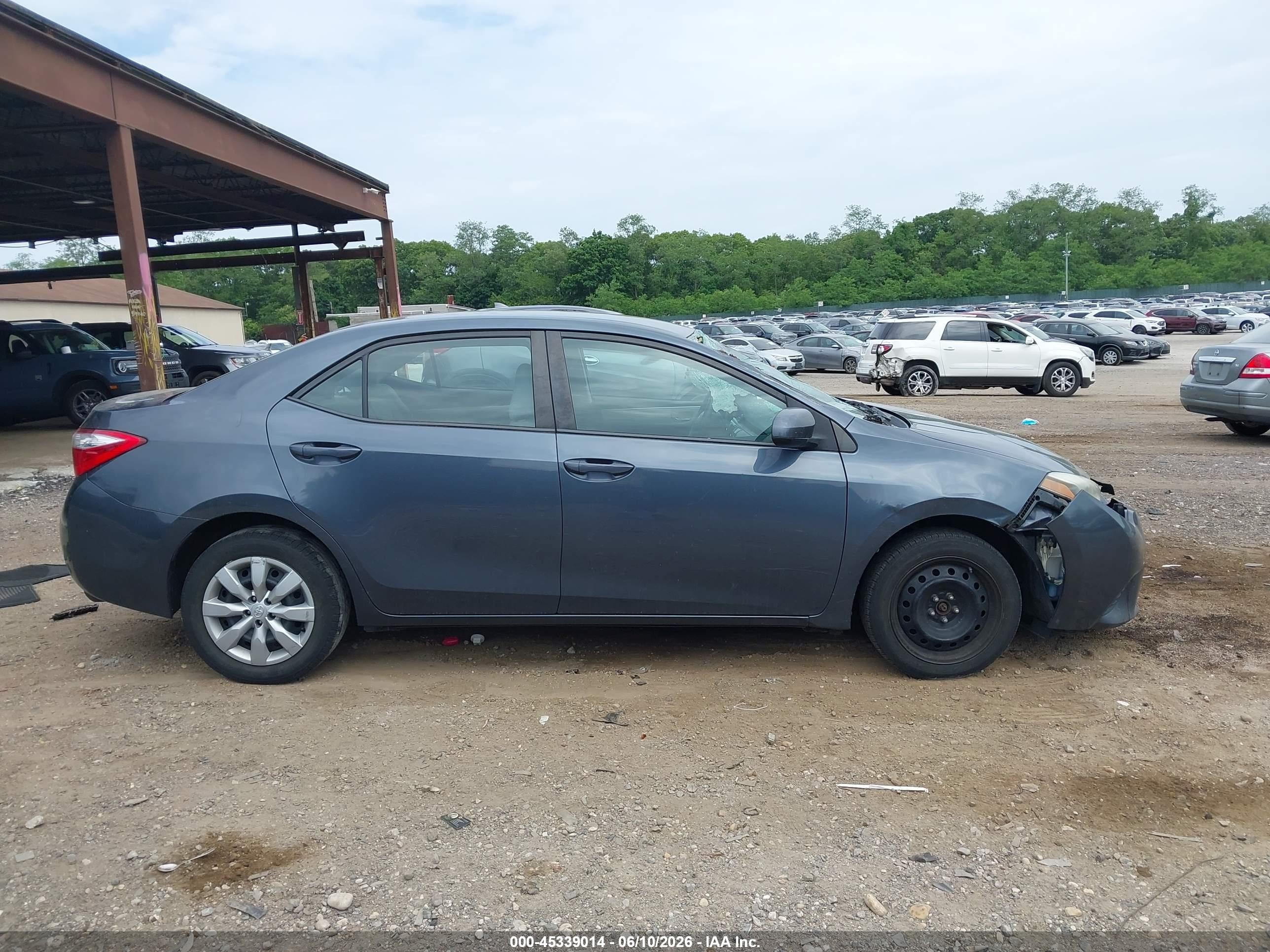 2014 Toyota Corolla Le Gray vin: 2T1BURHE3EC079761