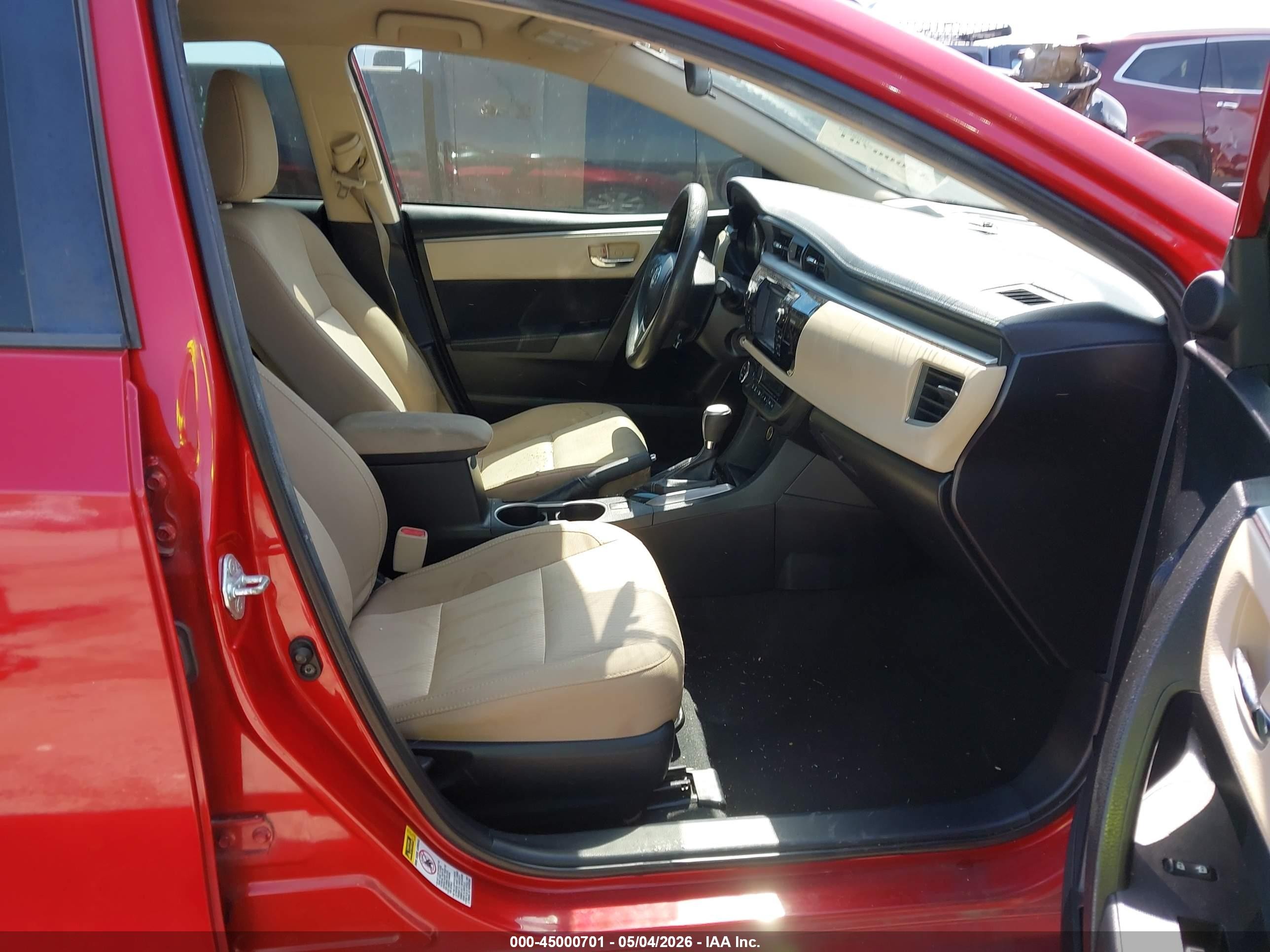 2014 Toyota Corolla Le Red vin: 2T1BURHE3EC112726