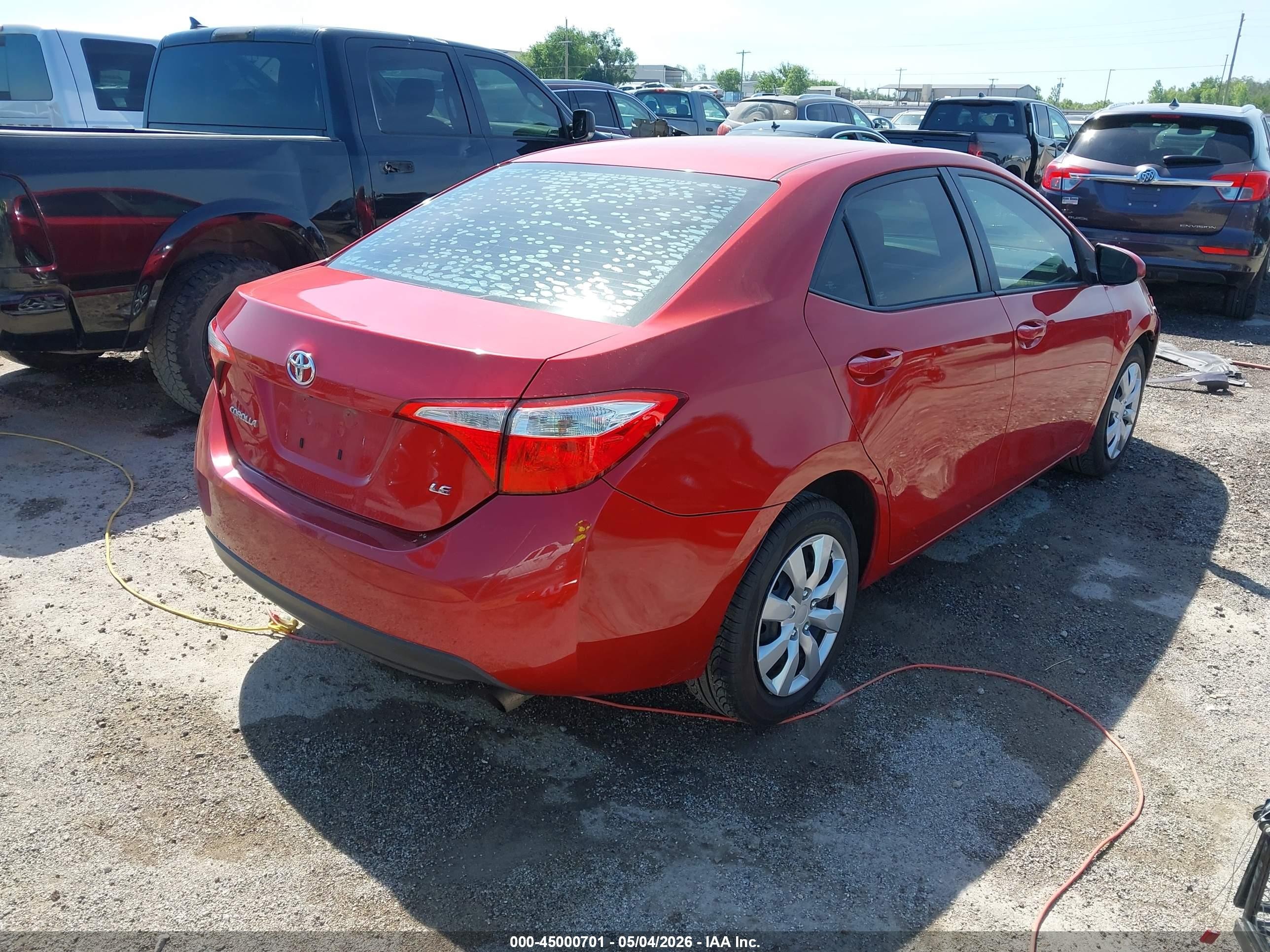 2014 Toyota Corolla Le Red vin: 2T1BURHE3EC112726