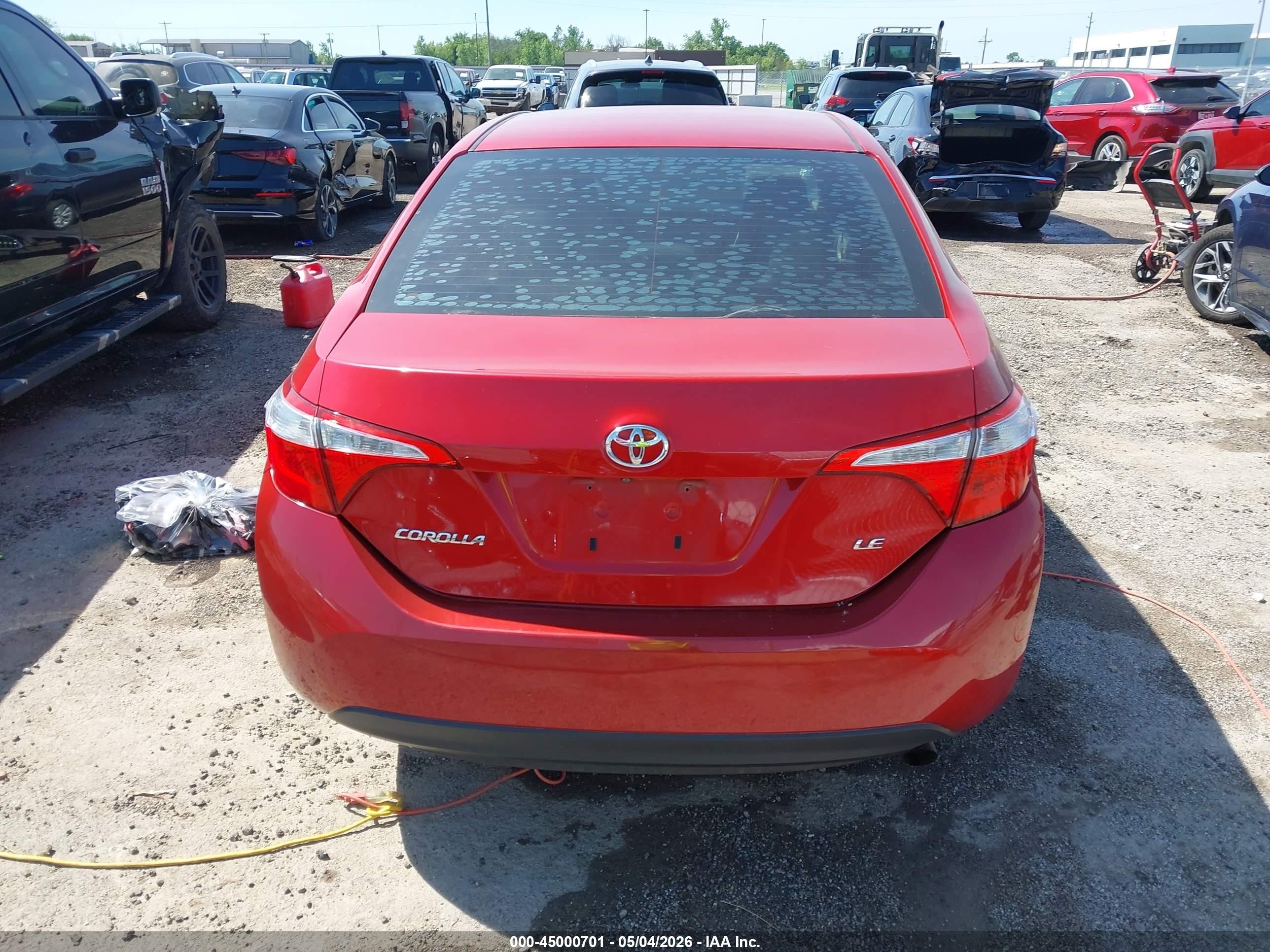 2014 Toyota Corolla Le Red vin: 2T1BURHE3EC112726