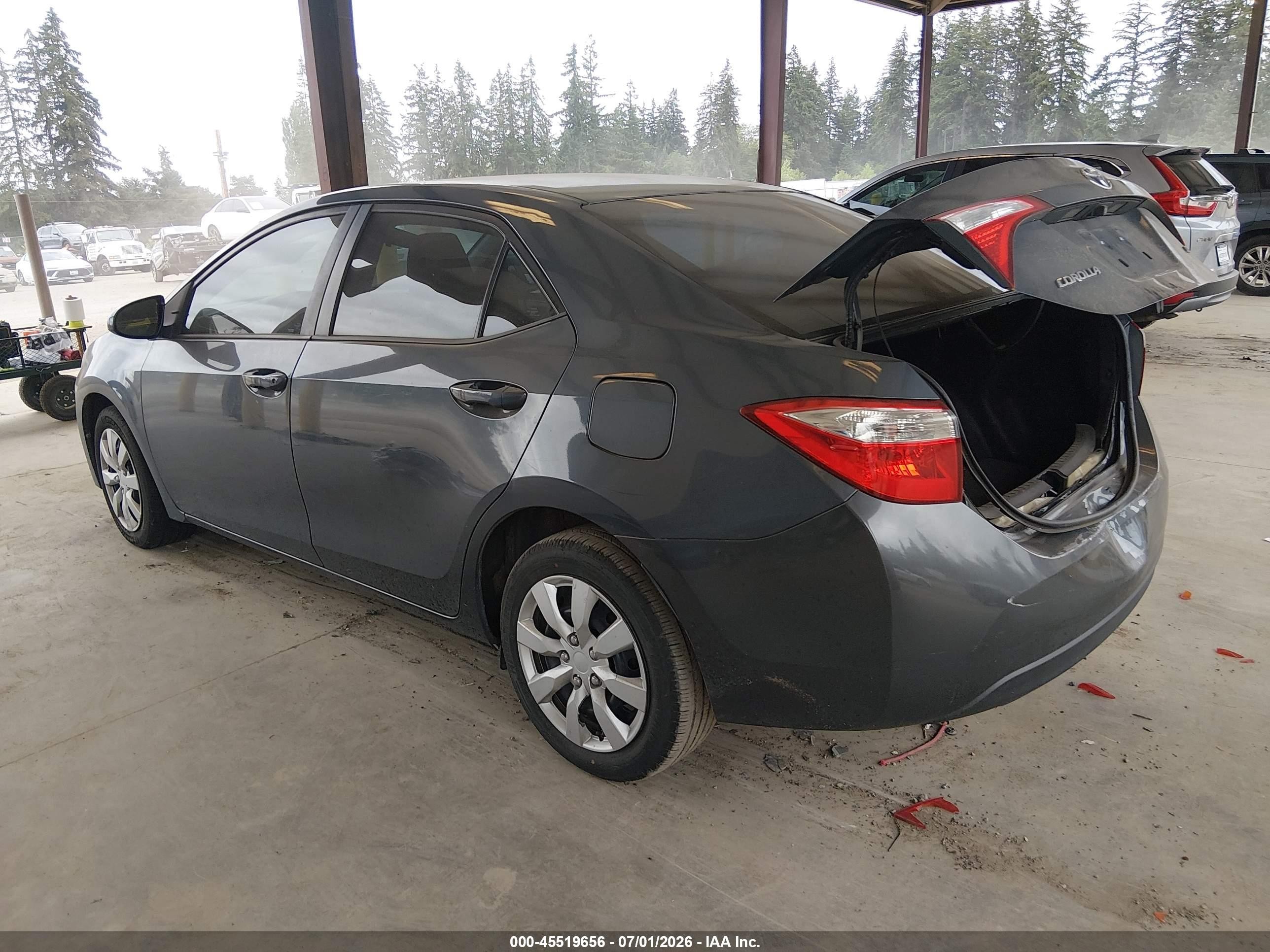 2014 Toyota Corolla Le Gray vin: 2T1BURHE3EC127243