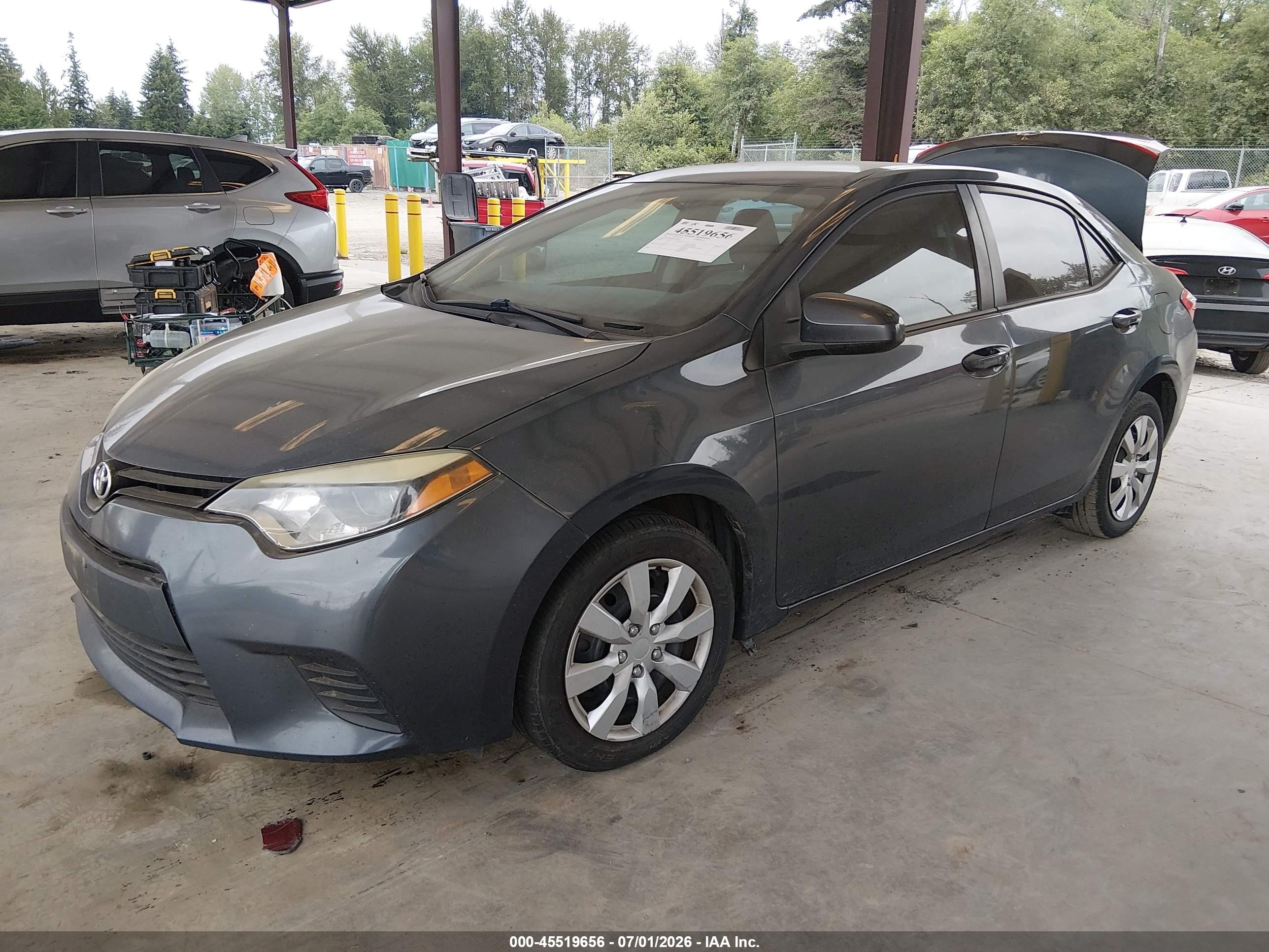 2014 Toyota Corolla Le Gray vin: 2T1BURHE3EC127243