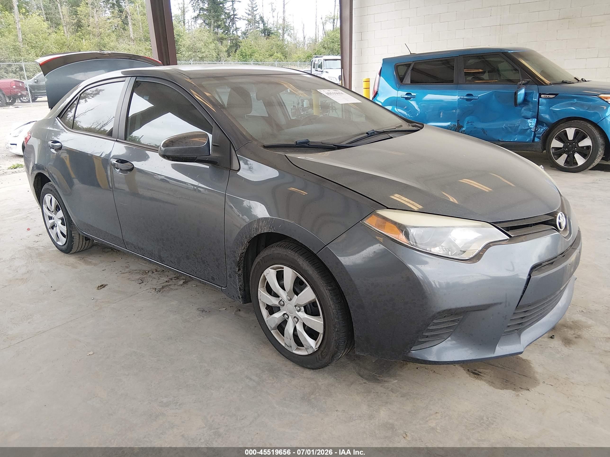 2014 Toyota Corolla Le Gray vin: 2T1BURHE3EC127243