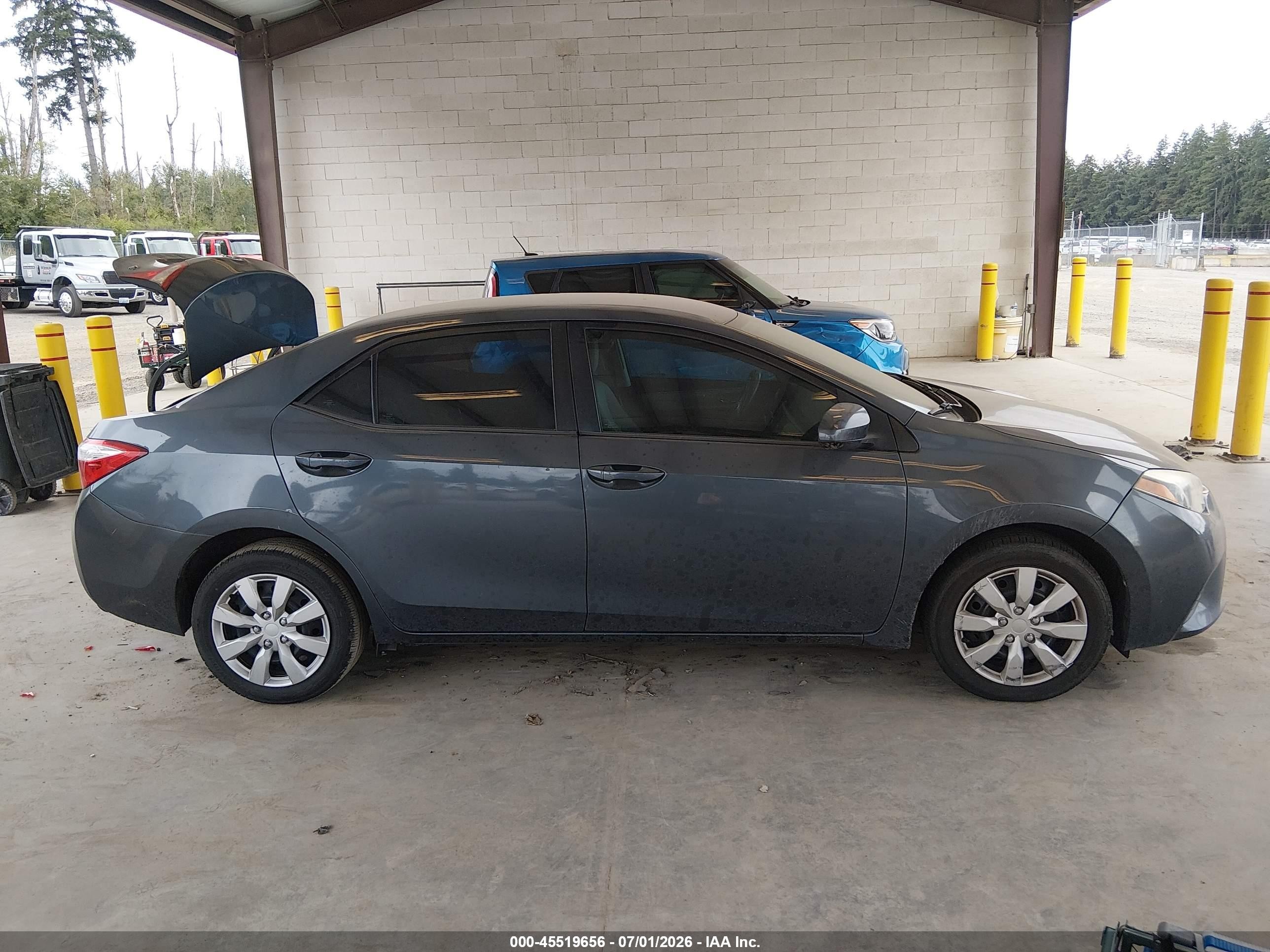 2014 Toyota Corolla Le Gray vin: 2T1BURHE3EC127243