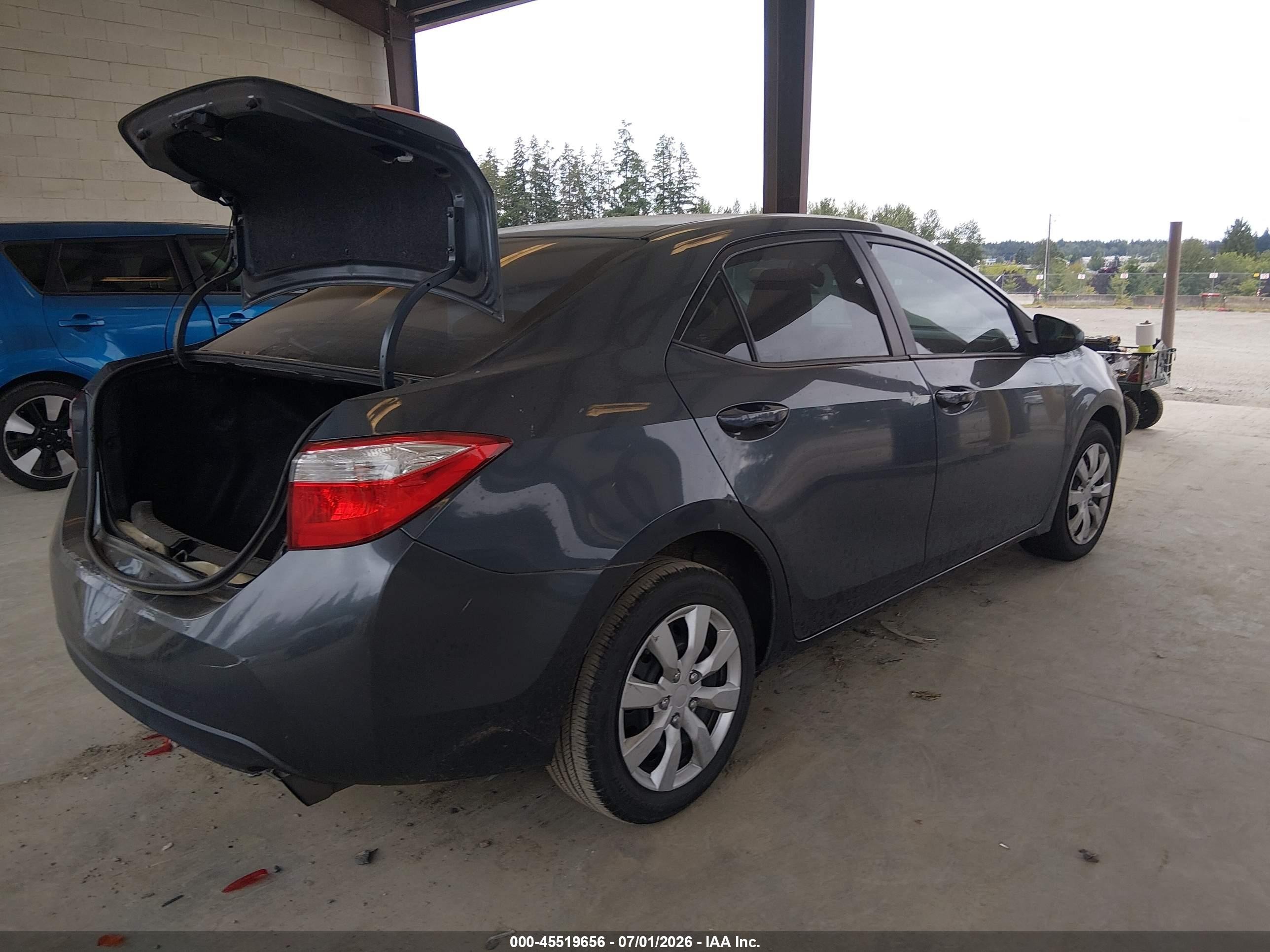 2014 Toyota Corolla Le Gray vin: 2T1BURHE3EC127243