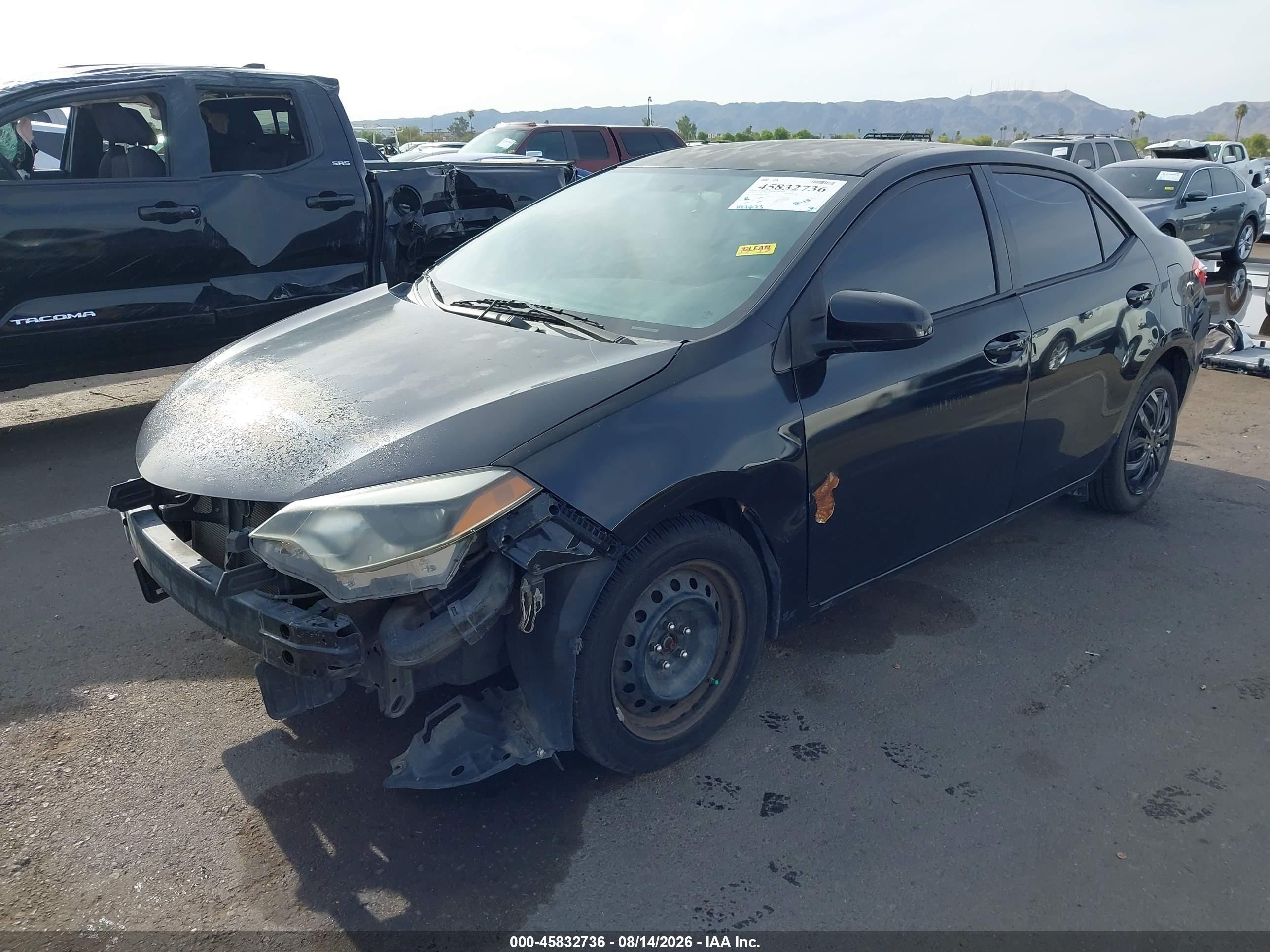 2014 Toyota Corolla Le Black vin: 2T1BURHE3EC128425