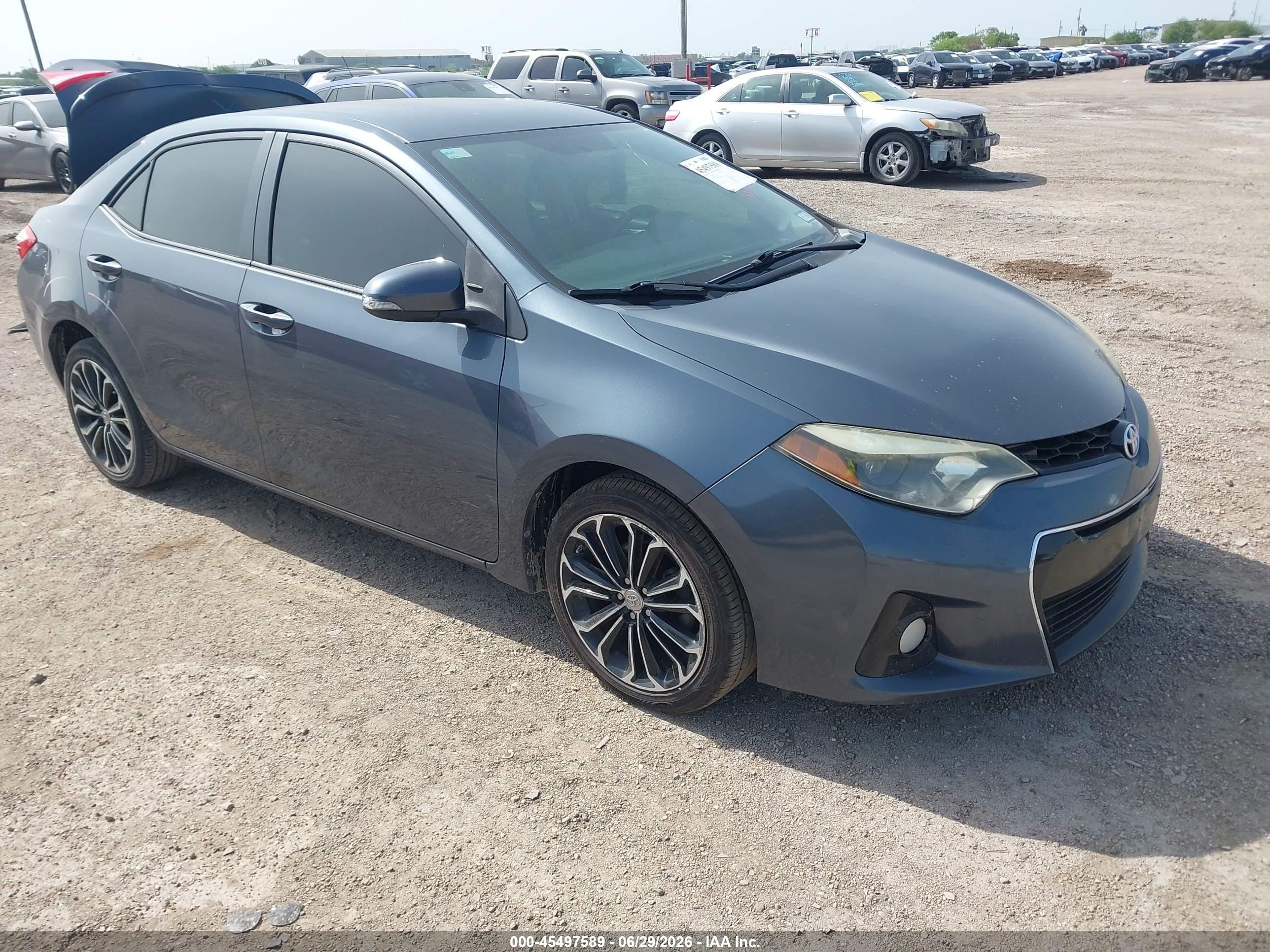 2014 Toyota Corolla S Plus Gray vin: 2T1BURHE3EC135861