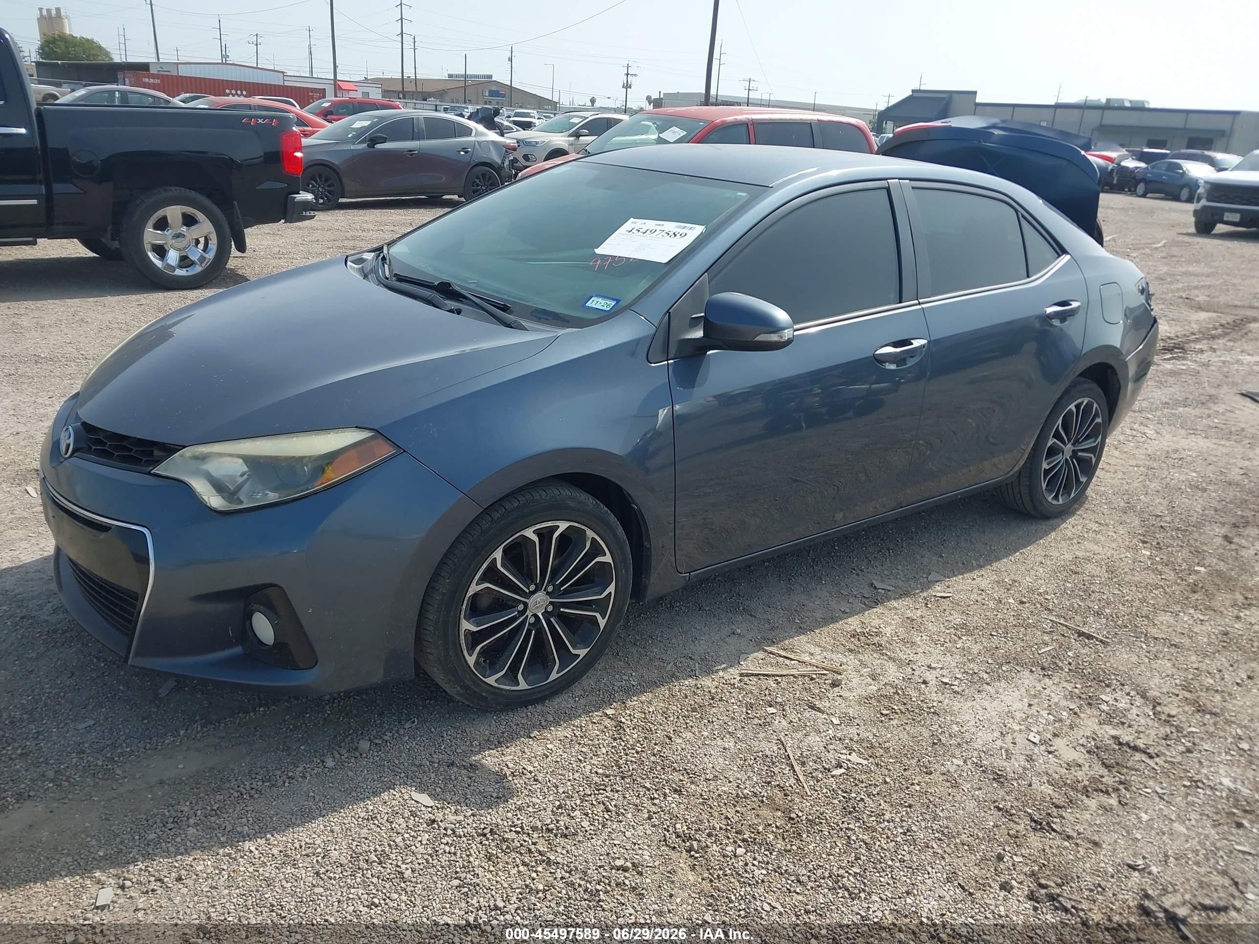 2014 Toyota Corolla S Plus Gray vin: 2T1BURHE3EC135861