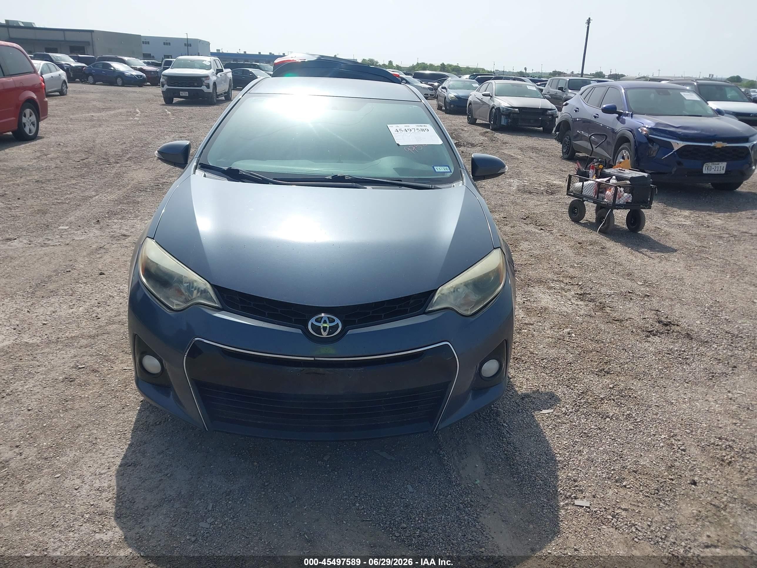 2014 Toyota Corolla S Plus Gray vin: 2T1BURHE3EC135861