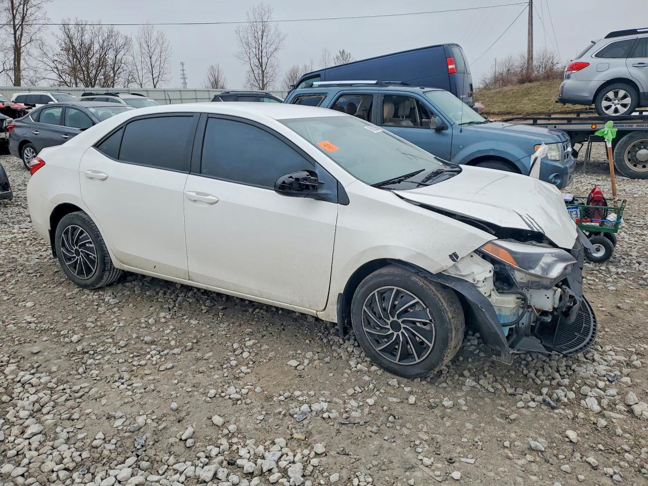 2014 Toyota Corolla Le White vin: 2T1BURHE3EC141739
