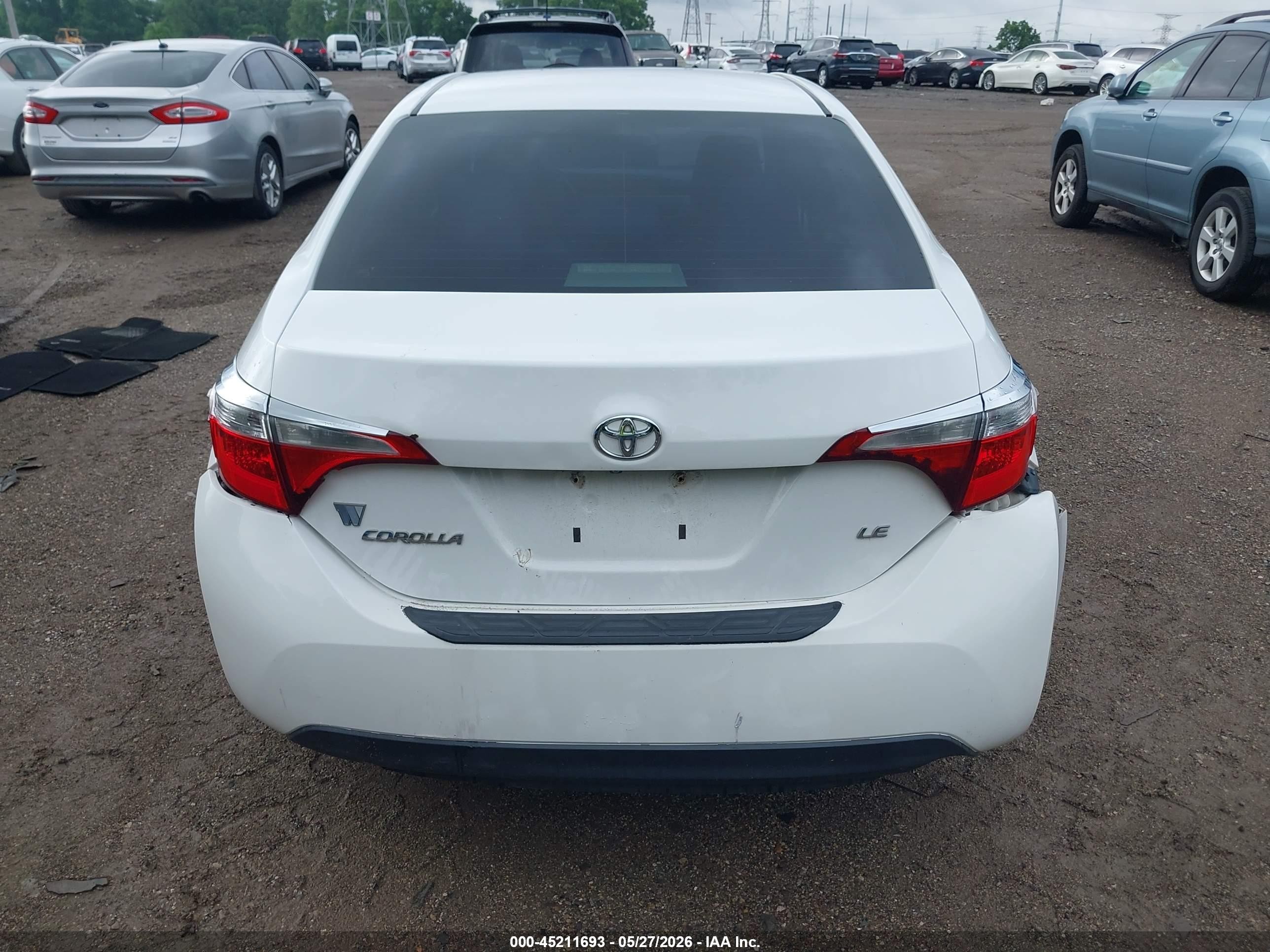 2014 Toyota Corolla Le Plus White vin: 2T1BURHE3EC150344