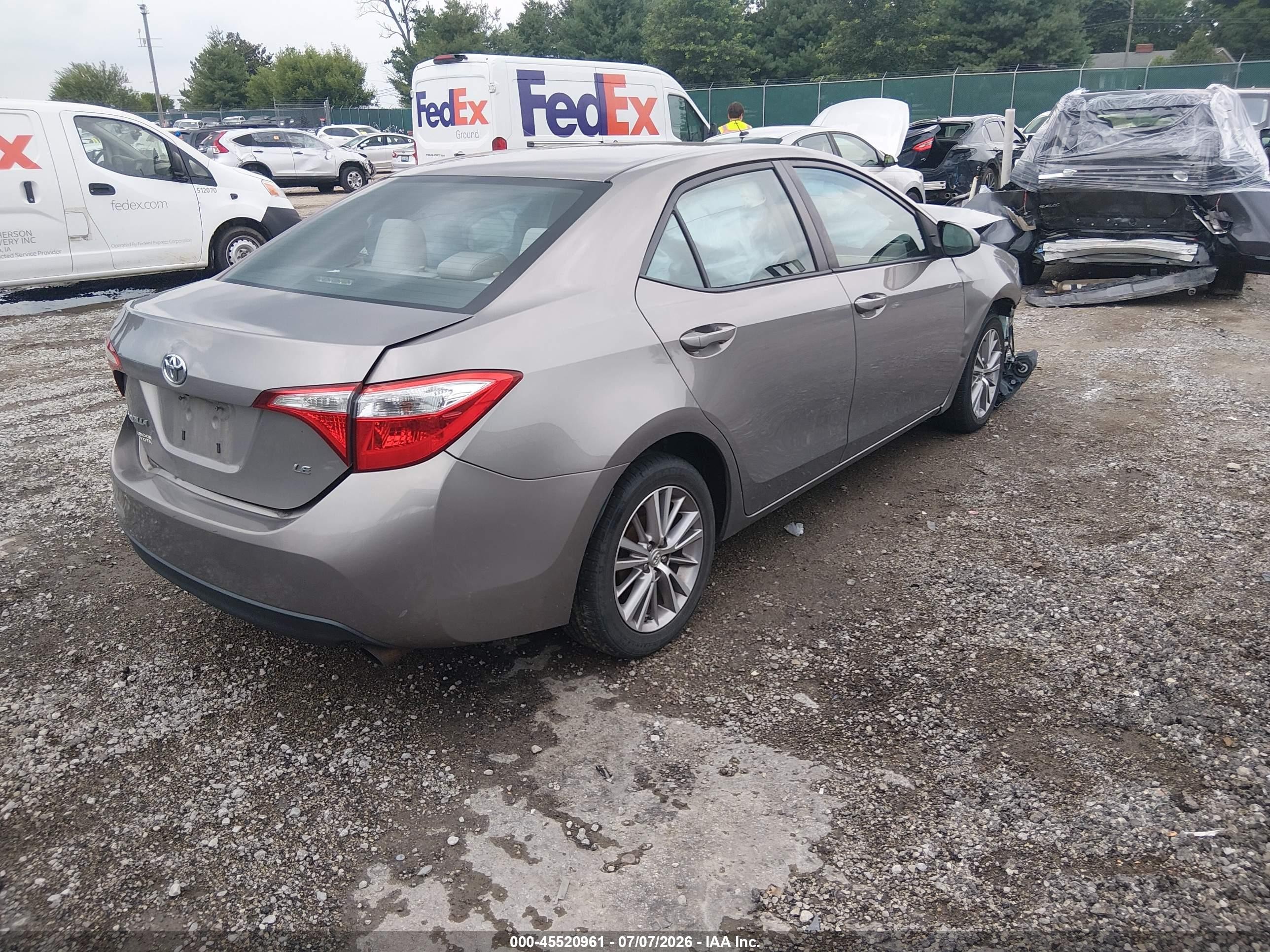 2014 Toyota Corolla Le Plus Gray vin: 2T1BURHE3EC154460