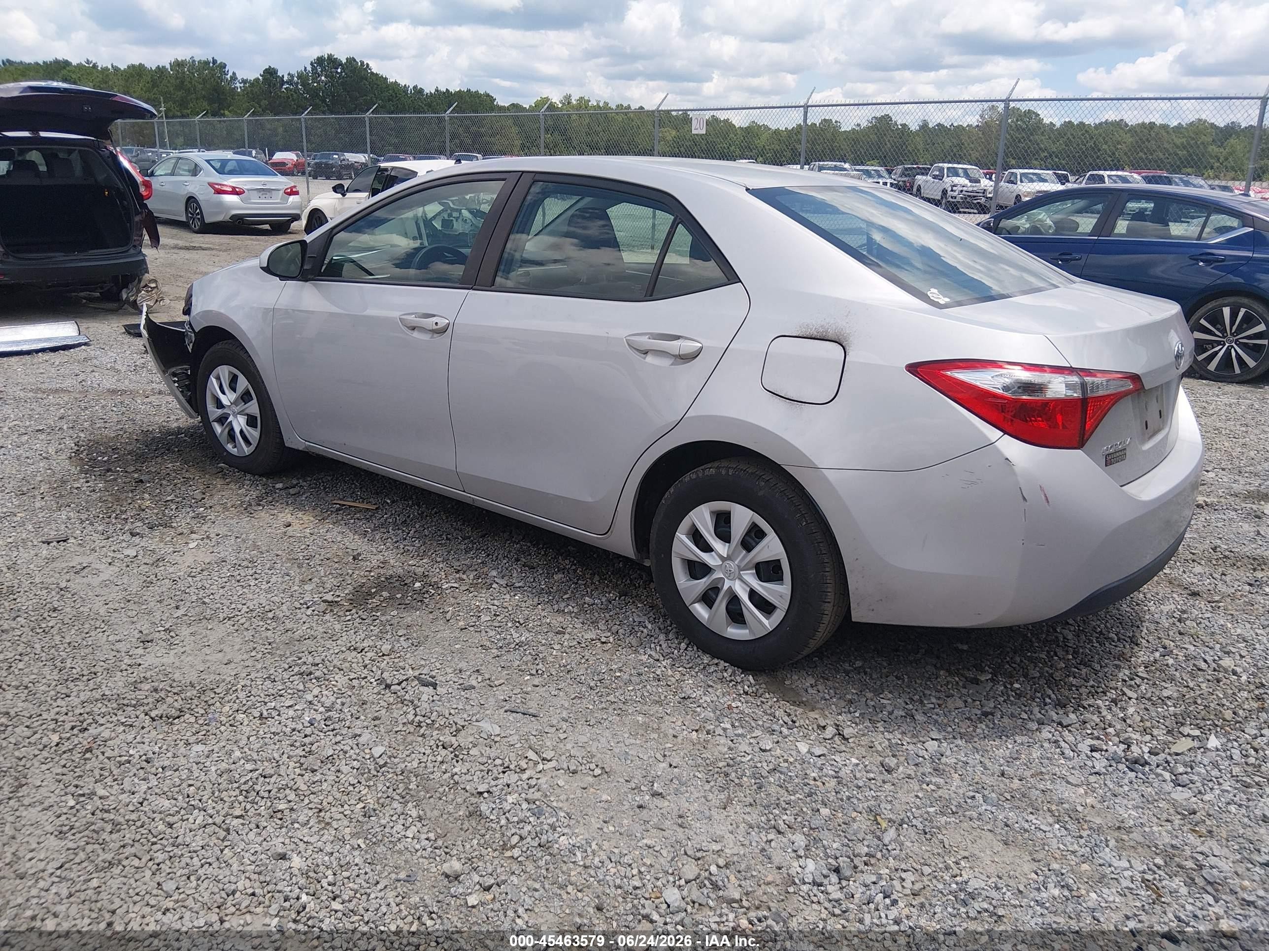 2014 Toyota Corolla L Silver vin: 2T1BURHE3EC166866