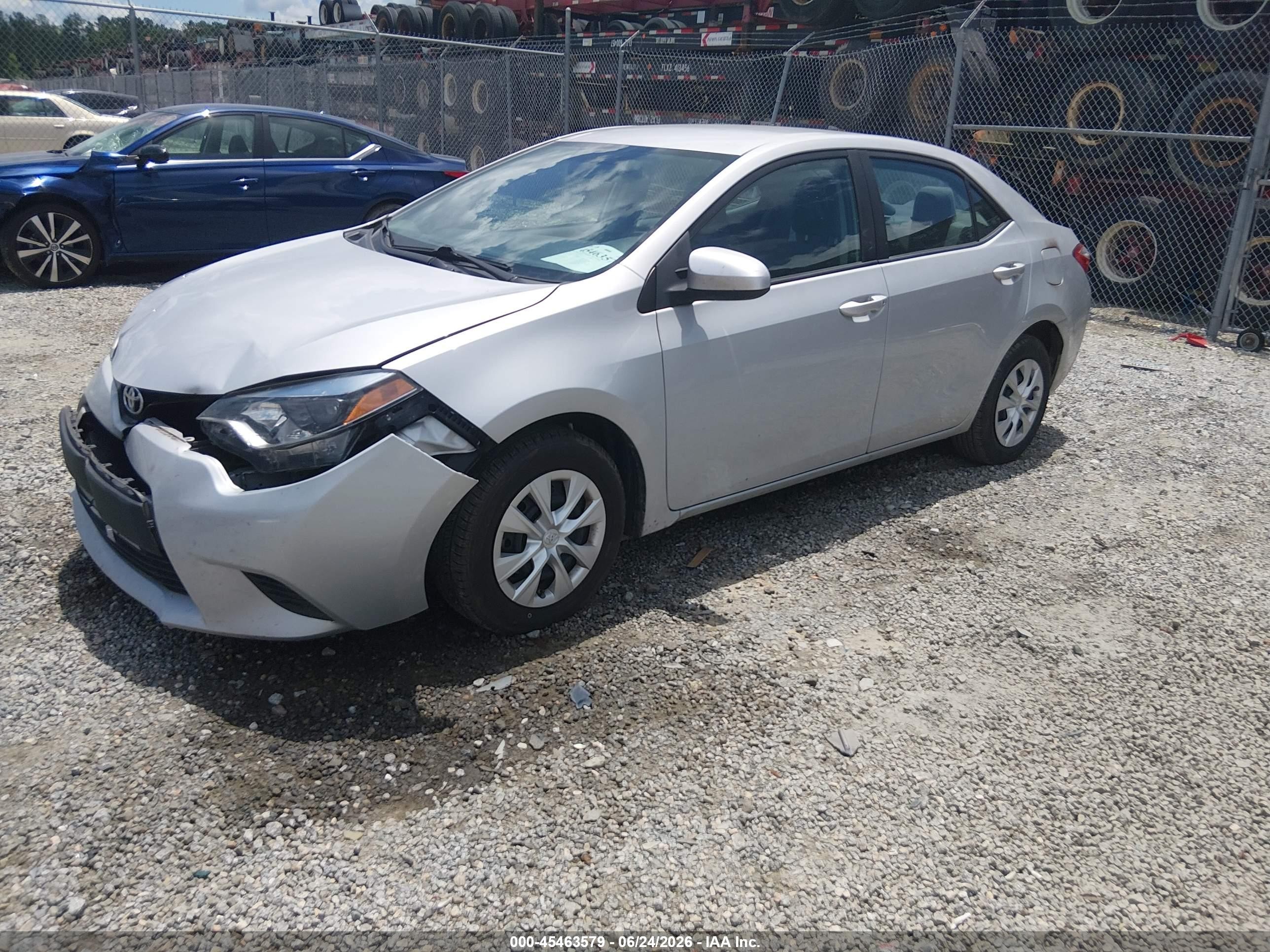 2014 Toyota Corolla L Silver vin: 2T1BURHE3EC166866