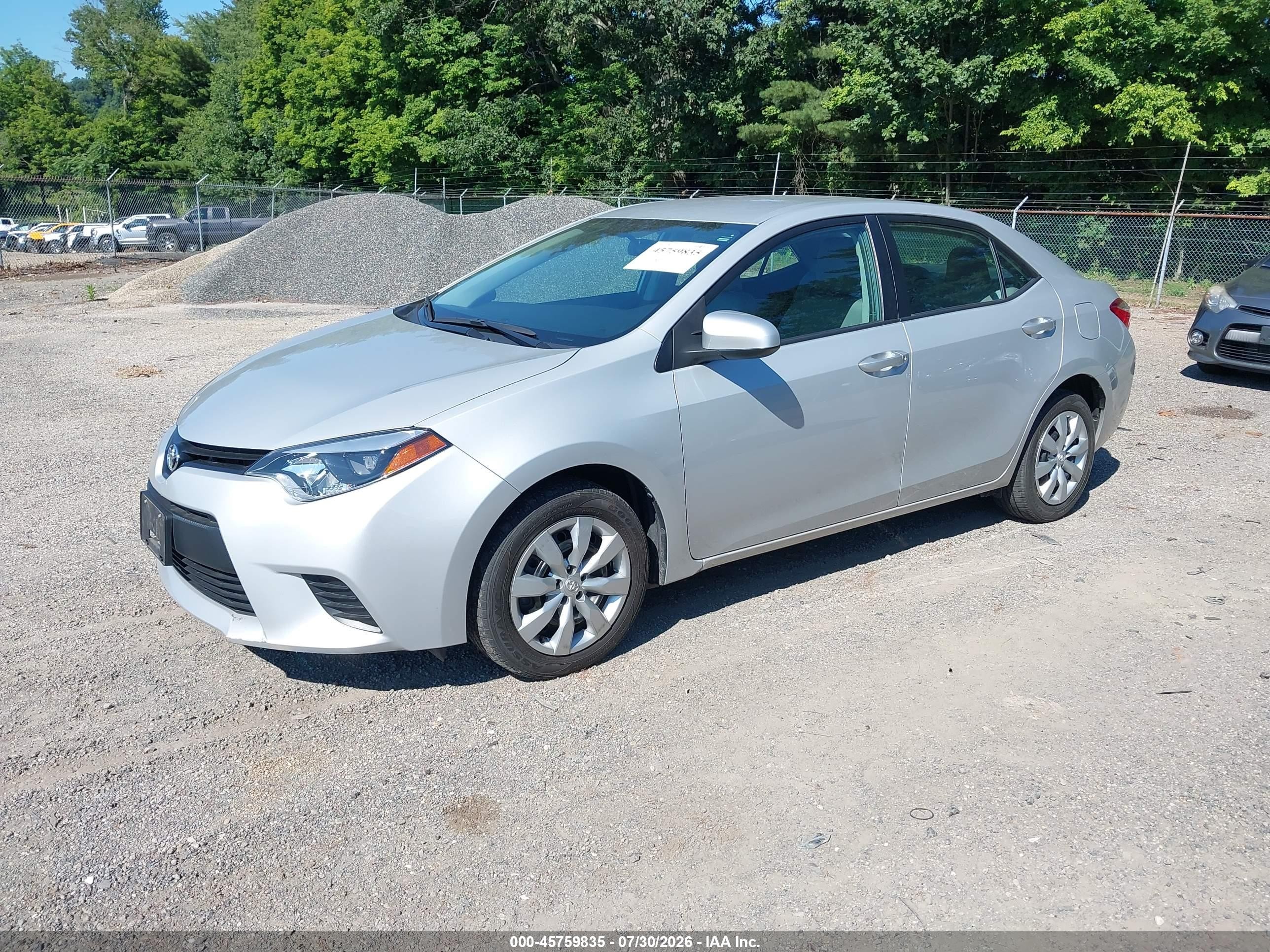 2014 Toyota Corolla Le Silver vin: 2T1BURHE3EC169704