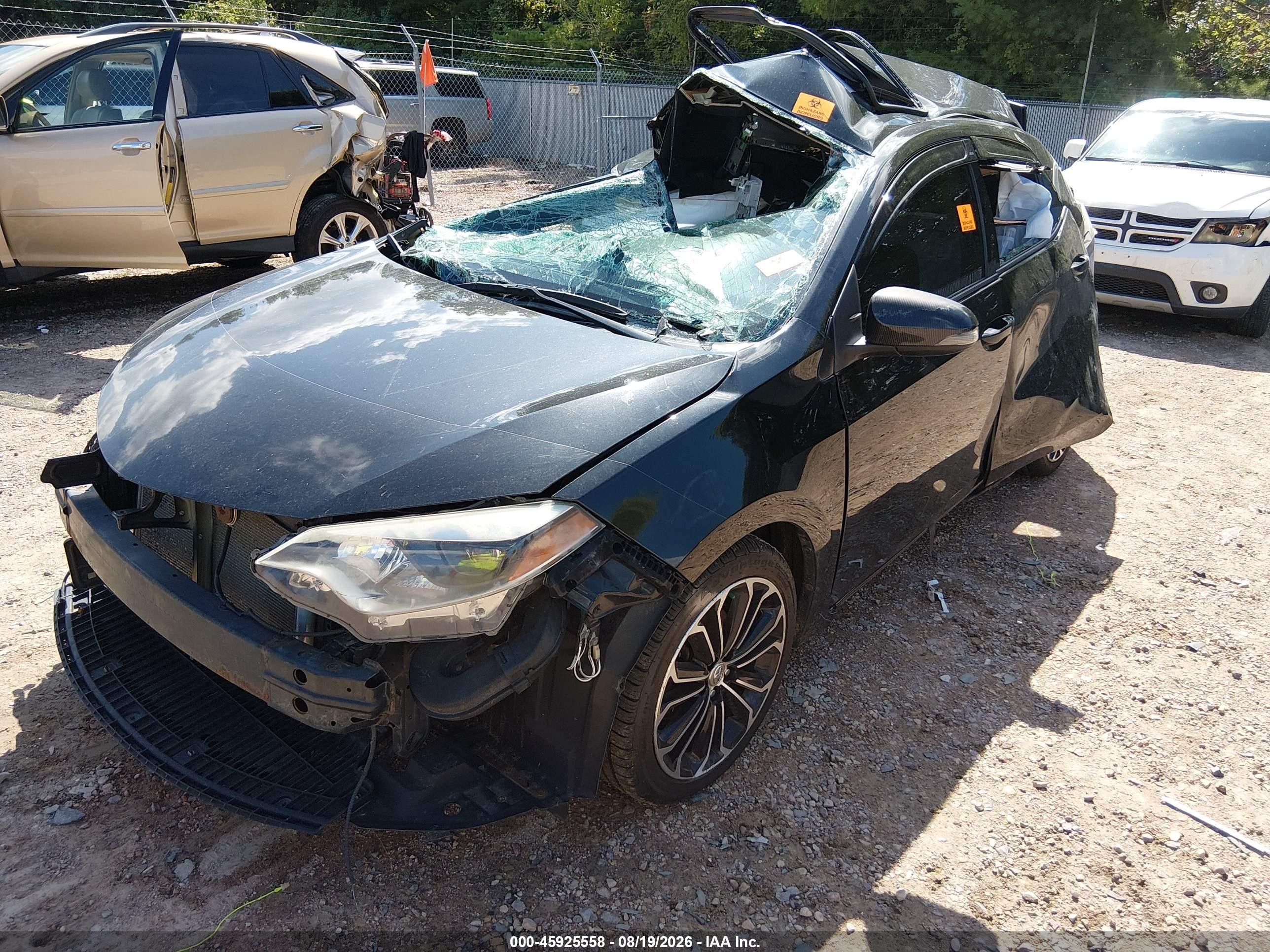 2014 Toyota Corolla S Plus Black vin: 2T1BURHE3EC175552