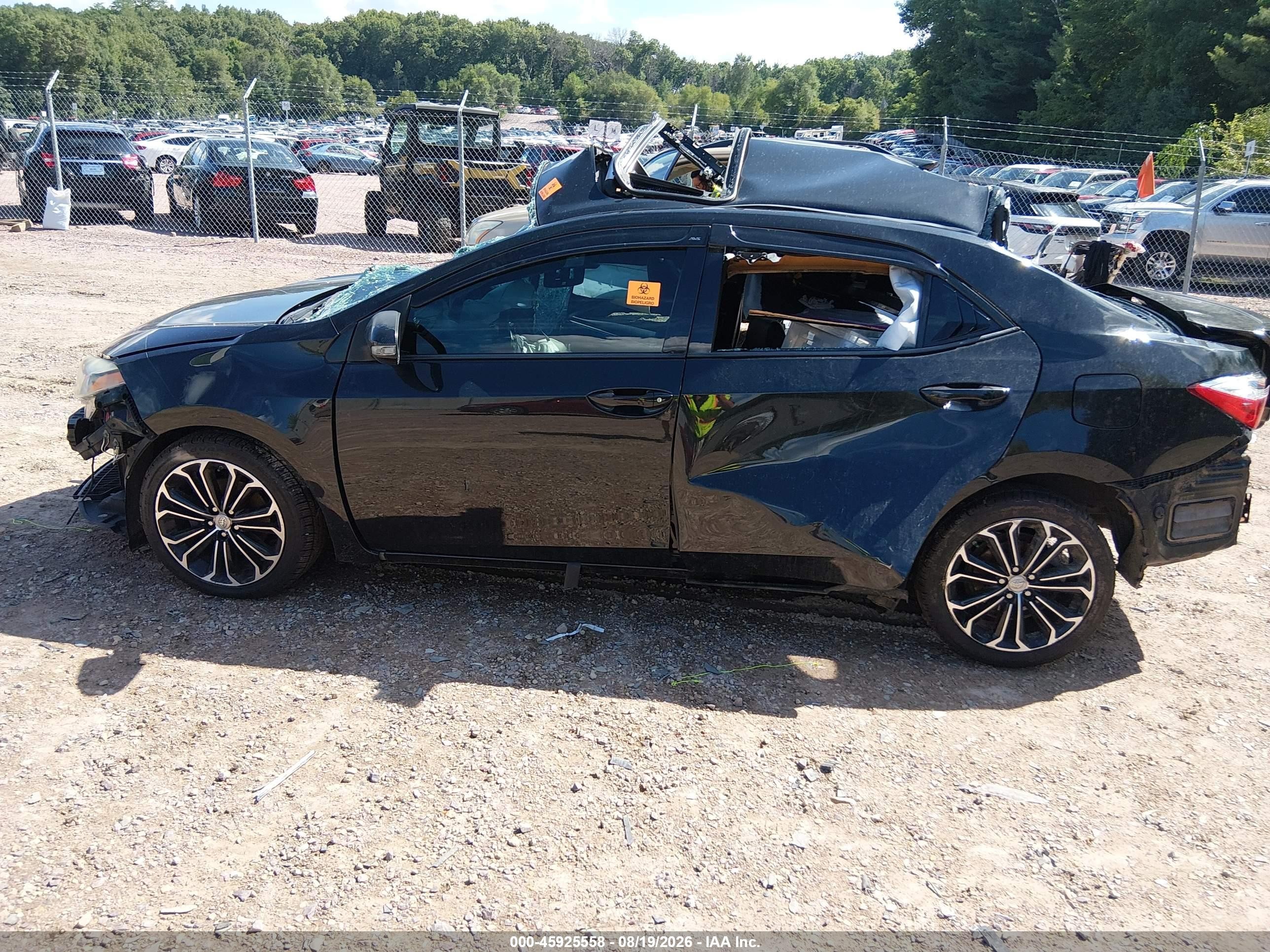 2014 Toyota Corolla S Plus Black vin: 2T1BURHE3EC175552