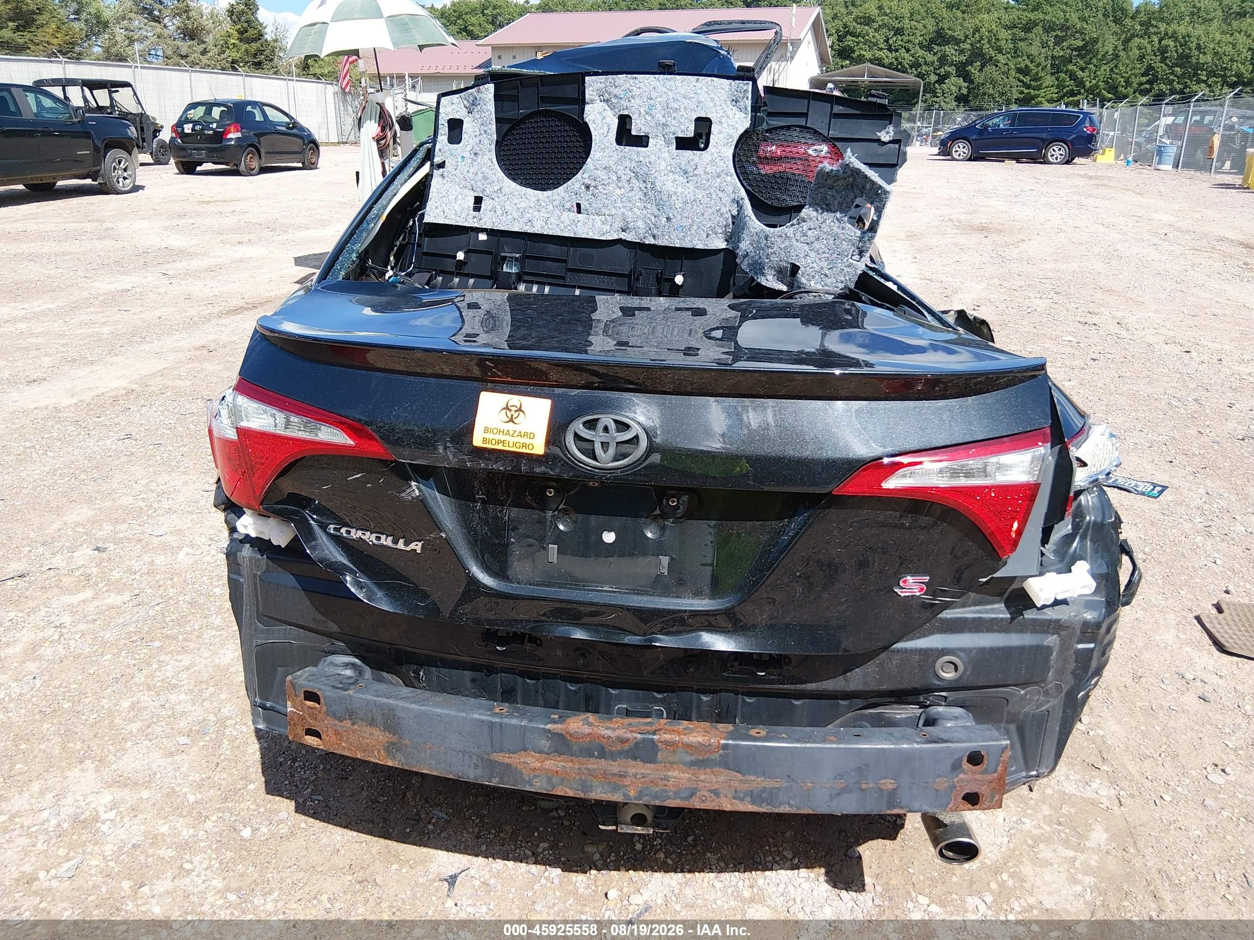 2014 Toyota Corolla S Plus Black vin: 2T1BURHE3EC175552