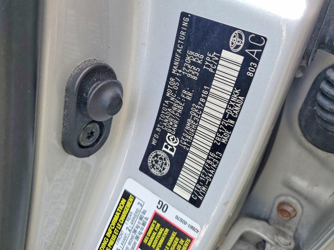 2014 Toyota Corolla L Silver vin: 2T1BURHE3EC178161