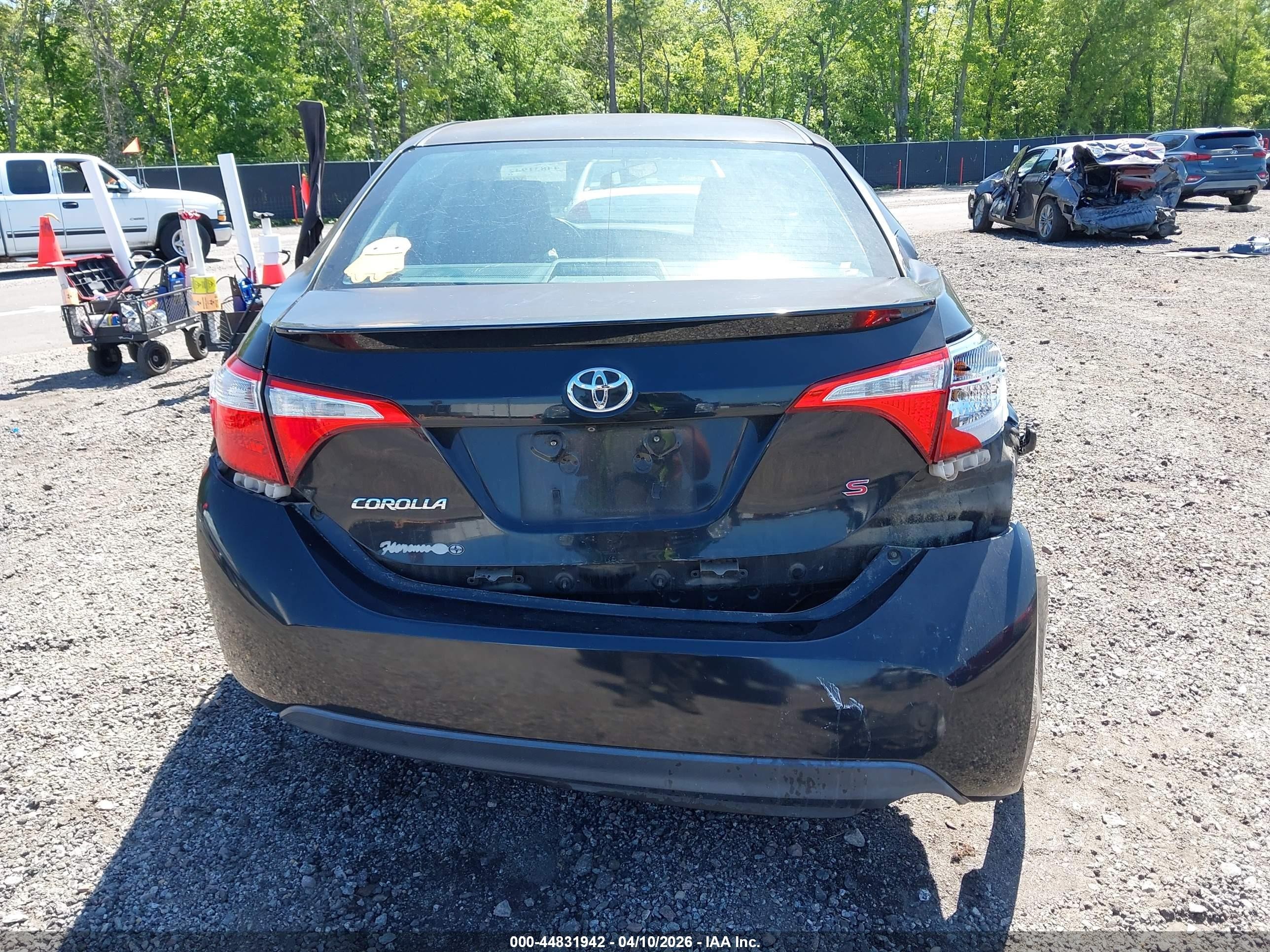 2014 Toyota Corolla S Black vin: 2T1BURHE3EC180296