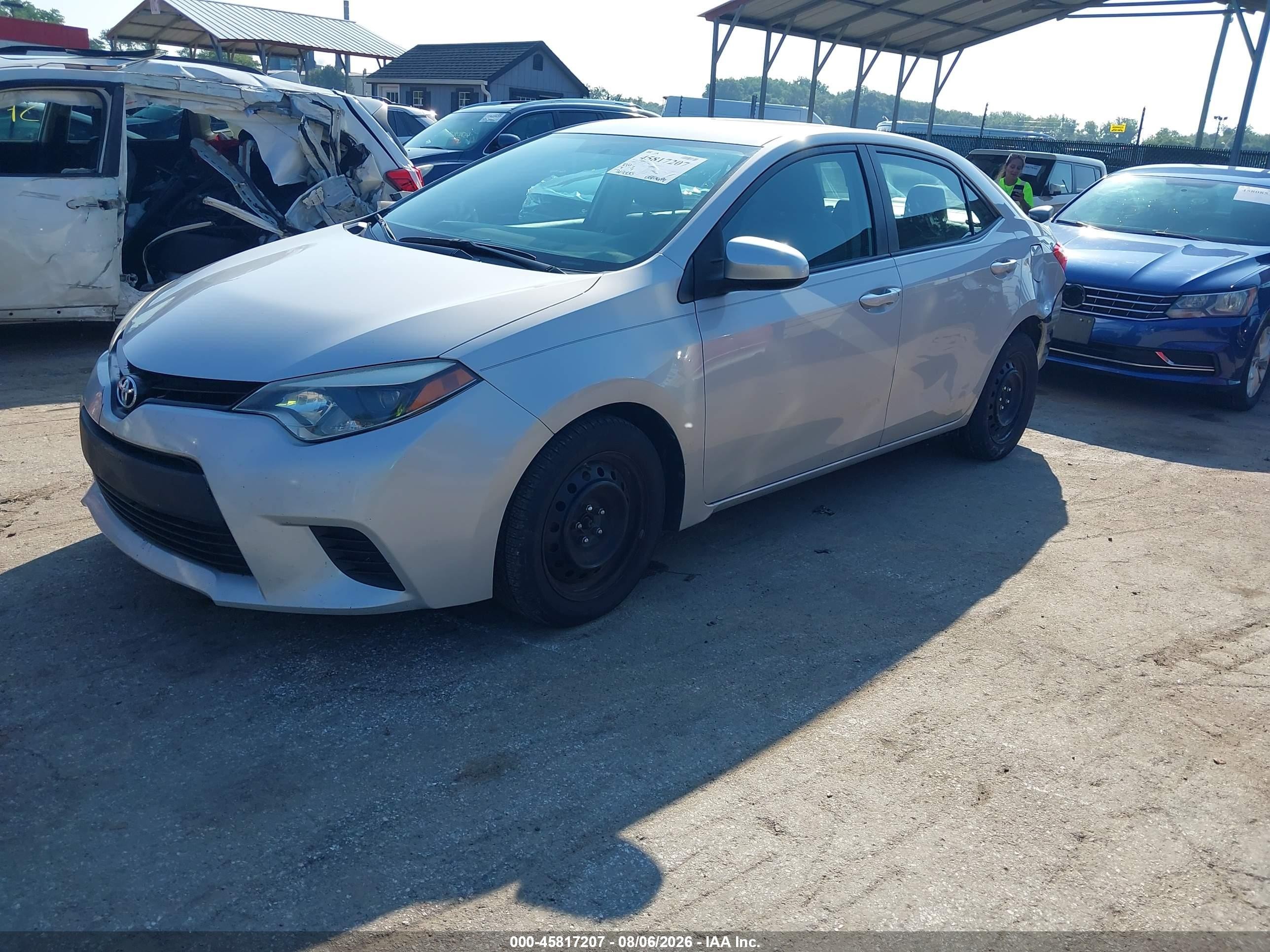 2014 Toyota Corolla Le Серебряный vin: 2T1BURHE3EC181156