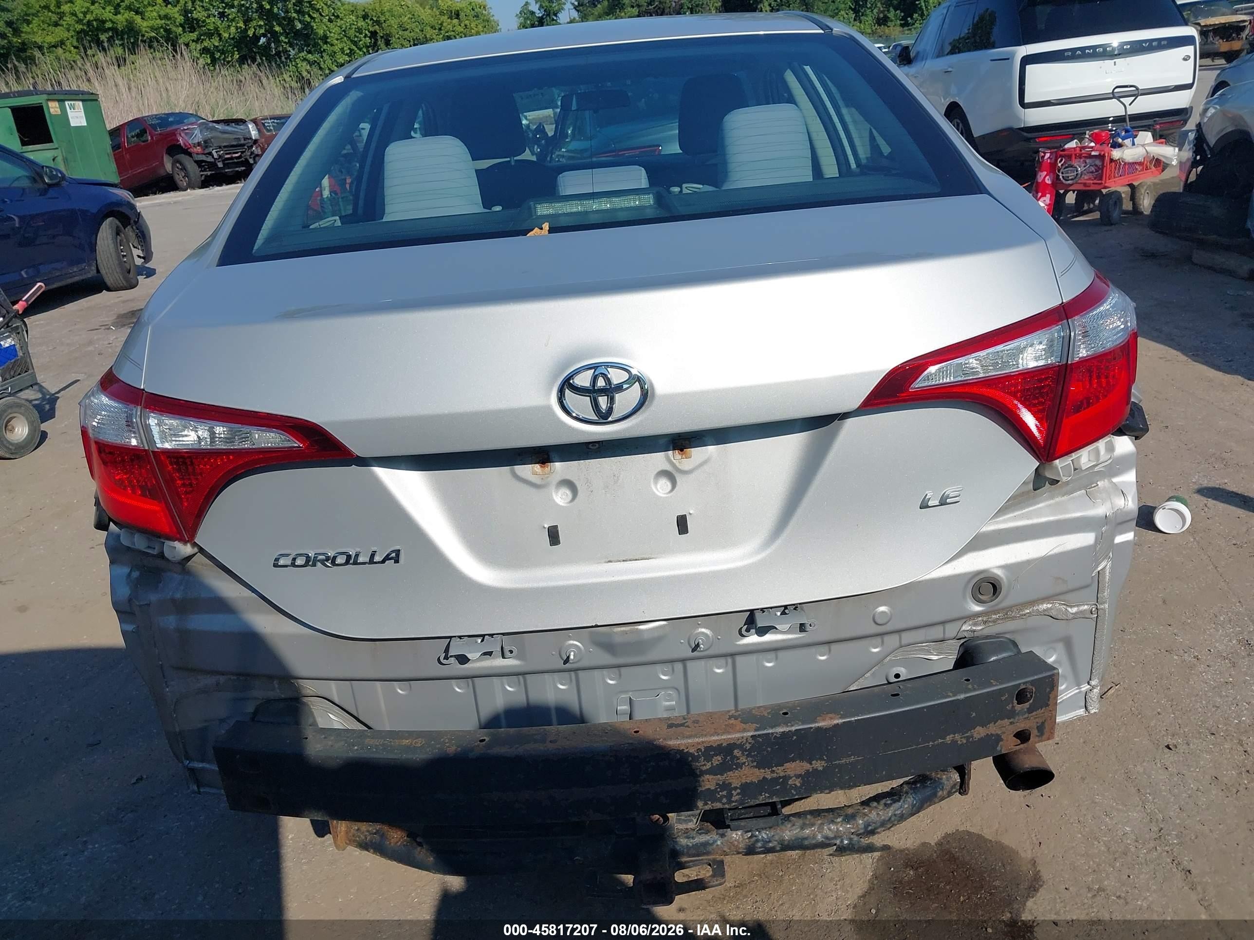 2014 Toyota Corolla Le Серебряный vin: 2T1BURHE3EC181156