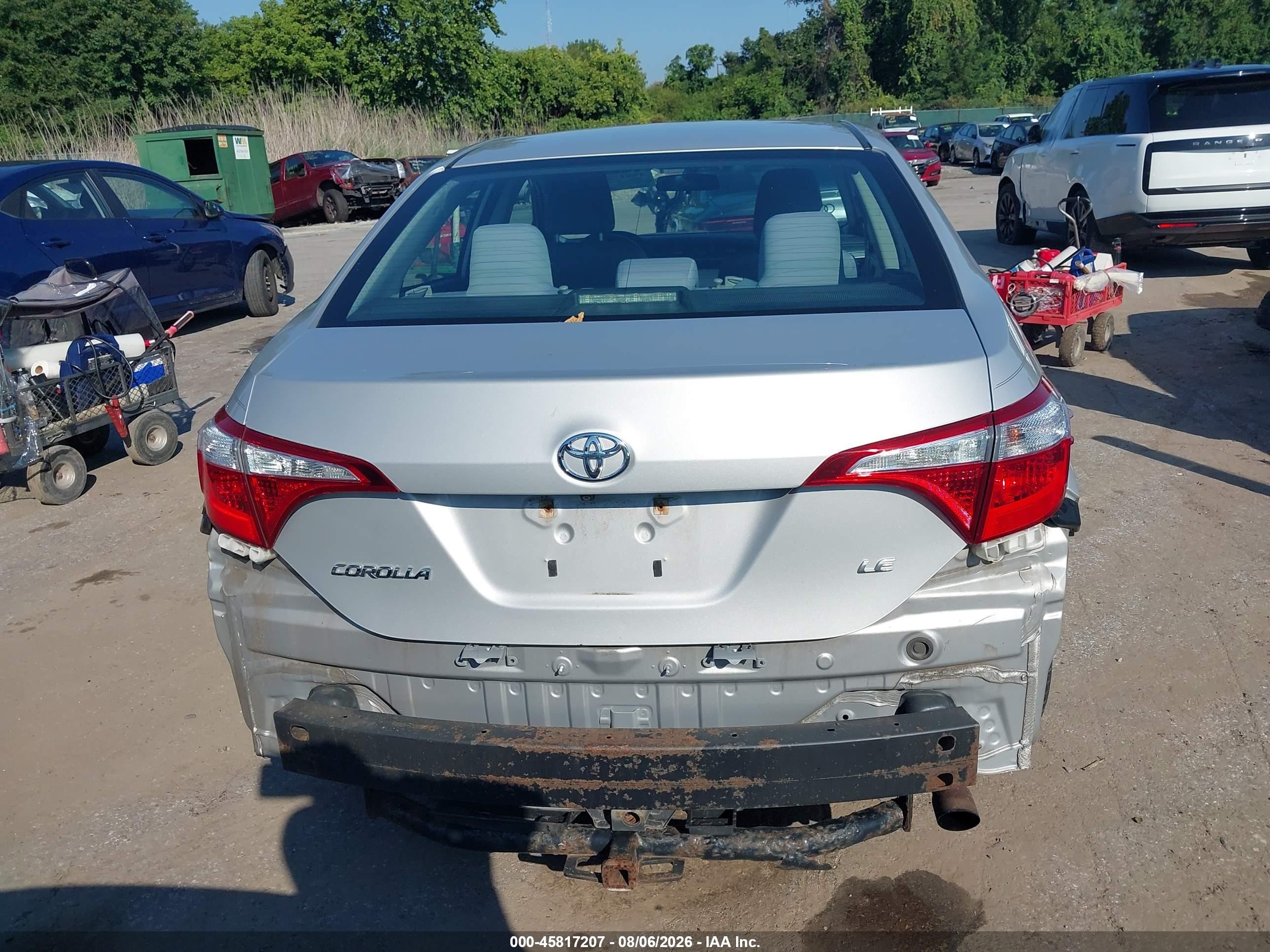 2014 Toyota Corolla Le Серебряный vin: 2T1BURHE3EC181156