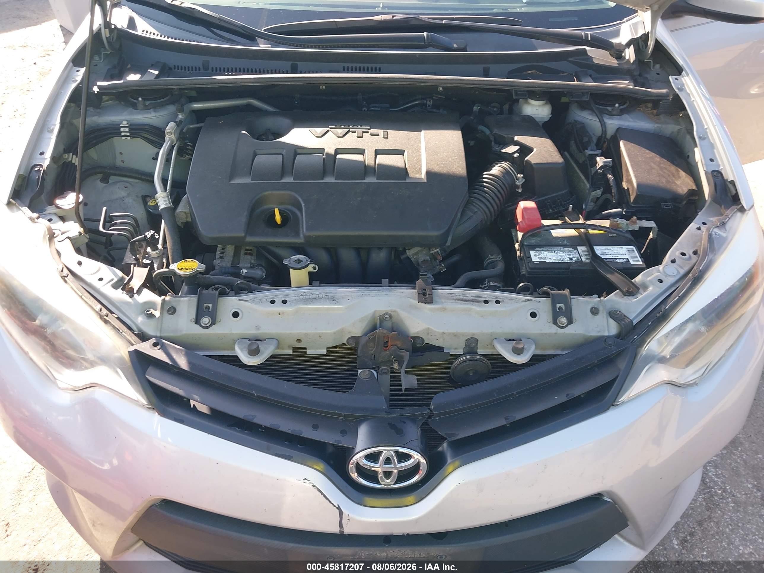 2014 Toyota Corolla Le Серебряный vin: 2T1BURHE3EC181156