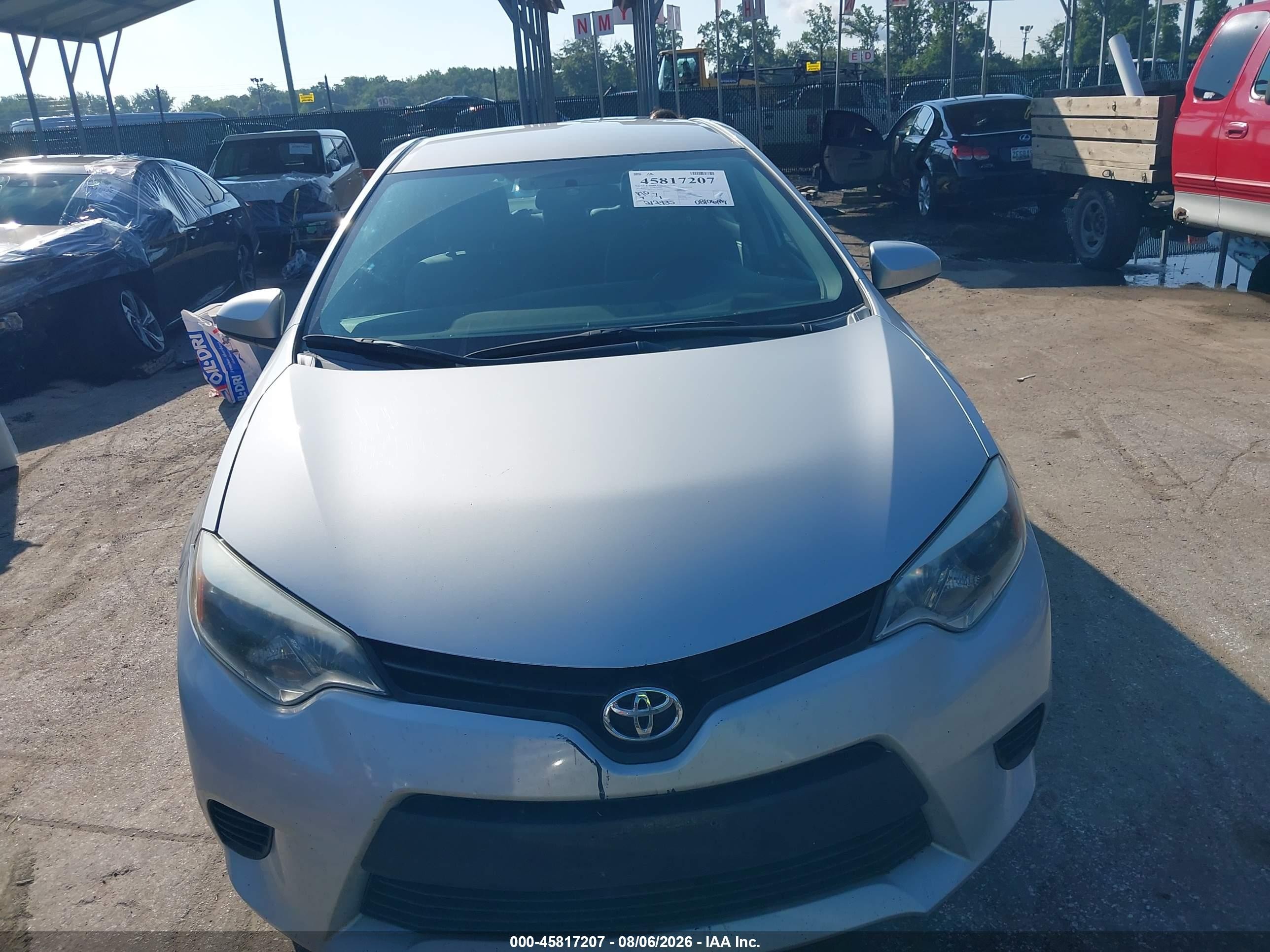 2014 Toyota Corolla Le Серебряный vin: 2T1BURHE3EC181156