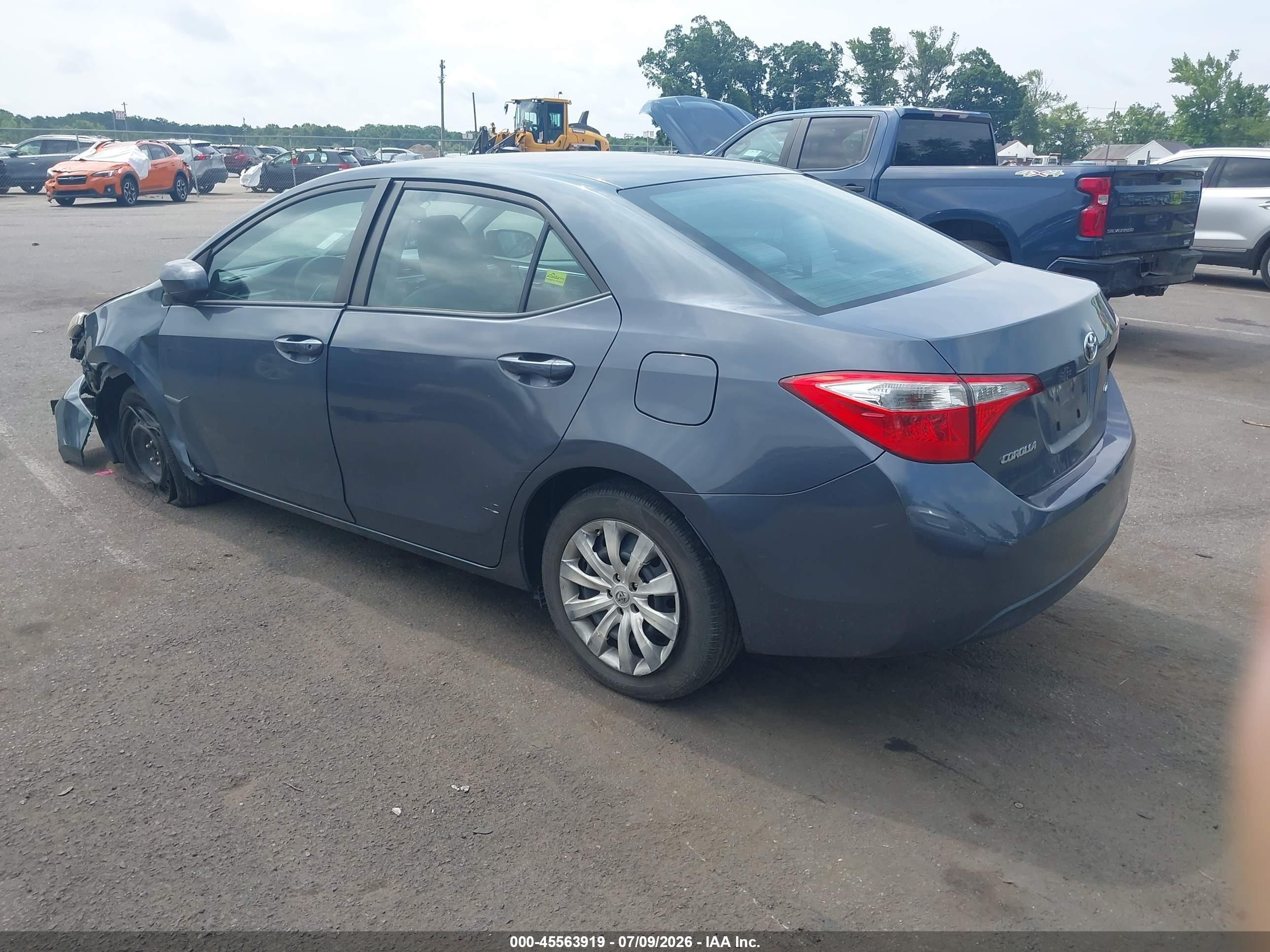 2014 Toyota Corolla Le Blue vin: 2T1BURHE3EC195476