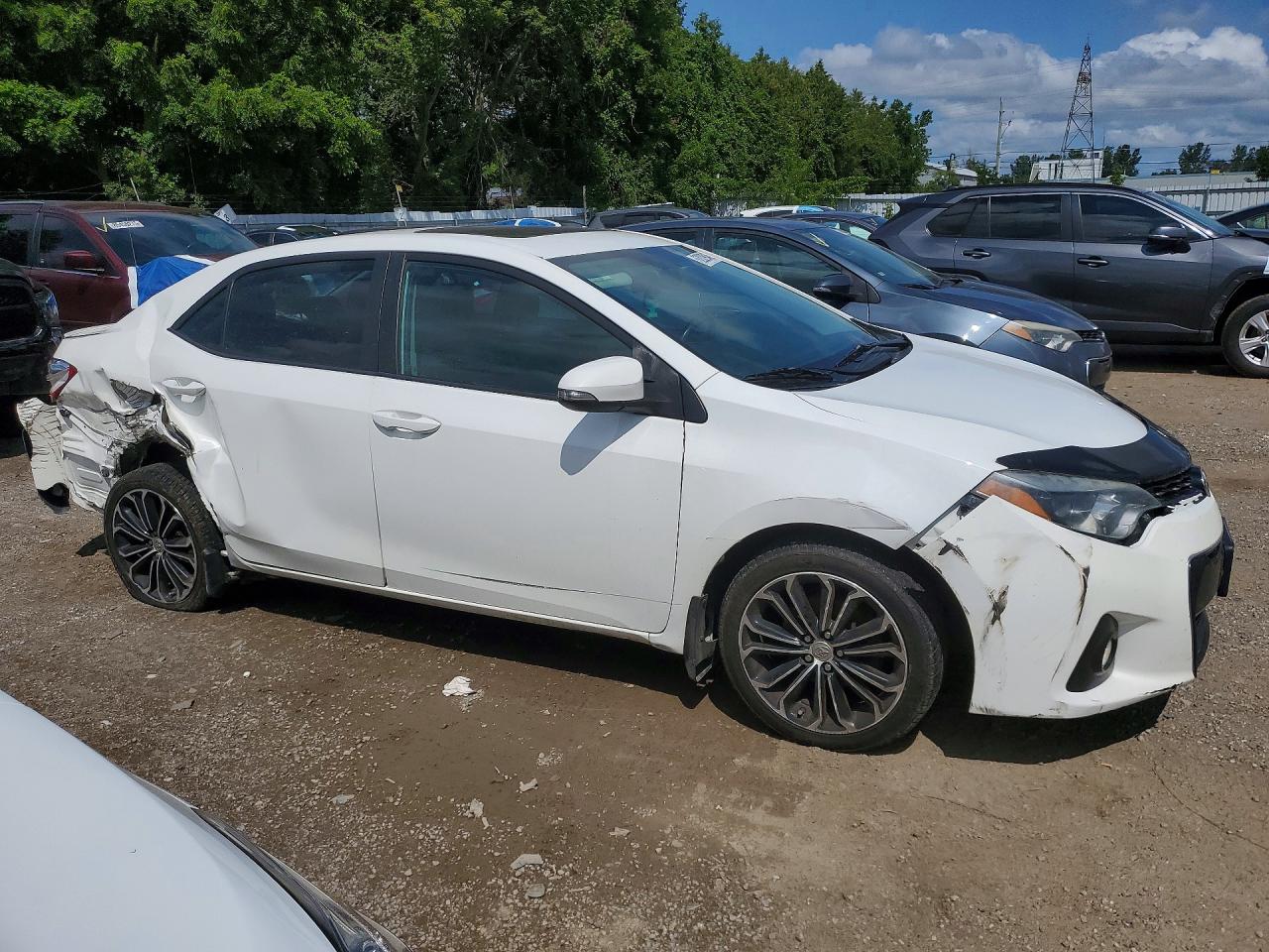 2014 Toyota Corolla L White vin: 2T1BURHE3EC200983