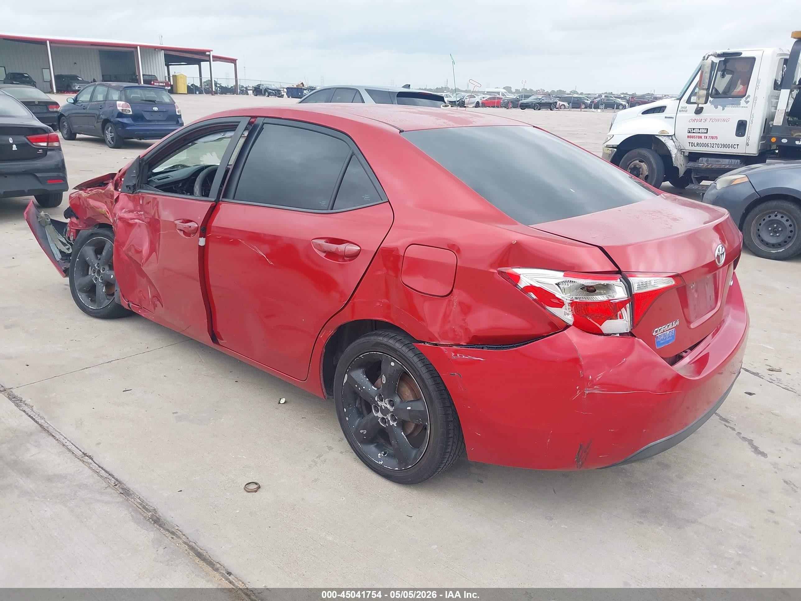 2014 Toyota Corolla Le Red vin: 2T1BURHE3EC209411