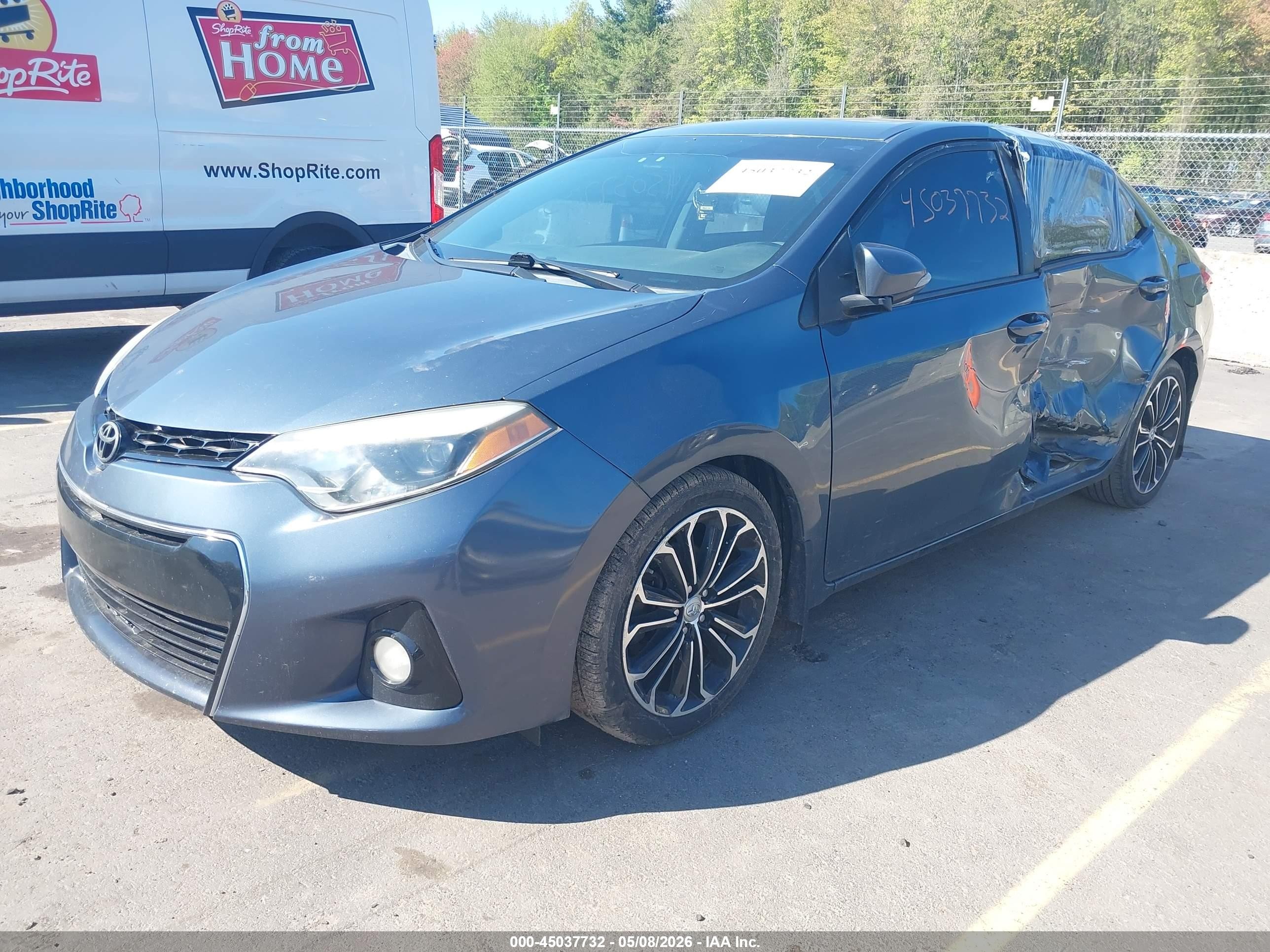 2014 Toyota Corolla S Plus Blue vin: 2T1BURHE3EC225074