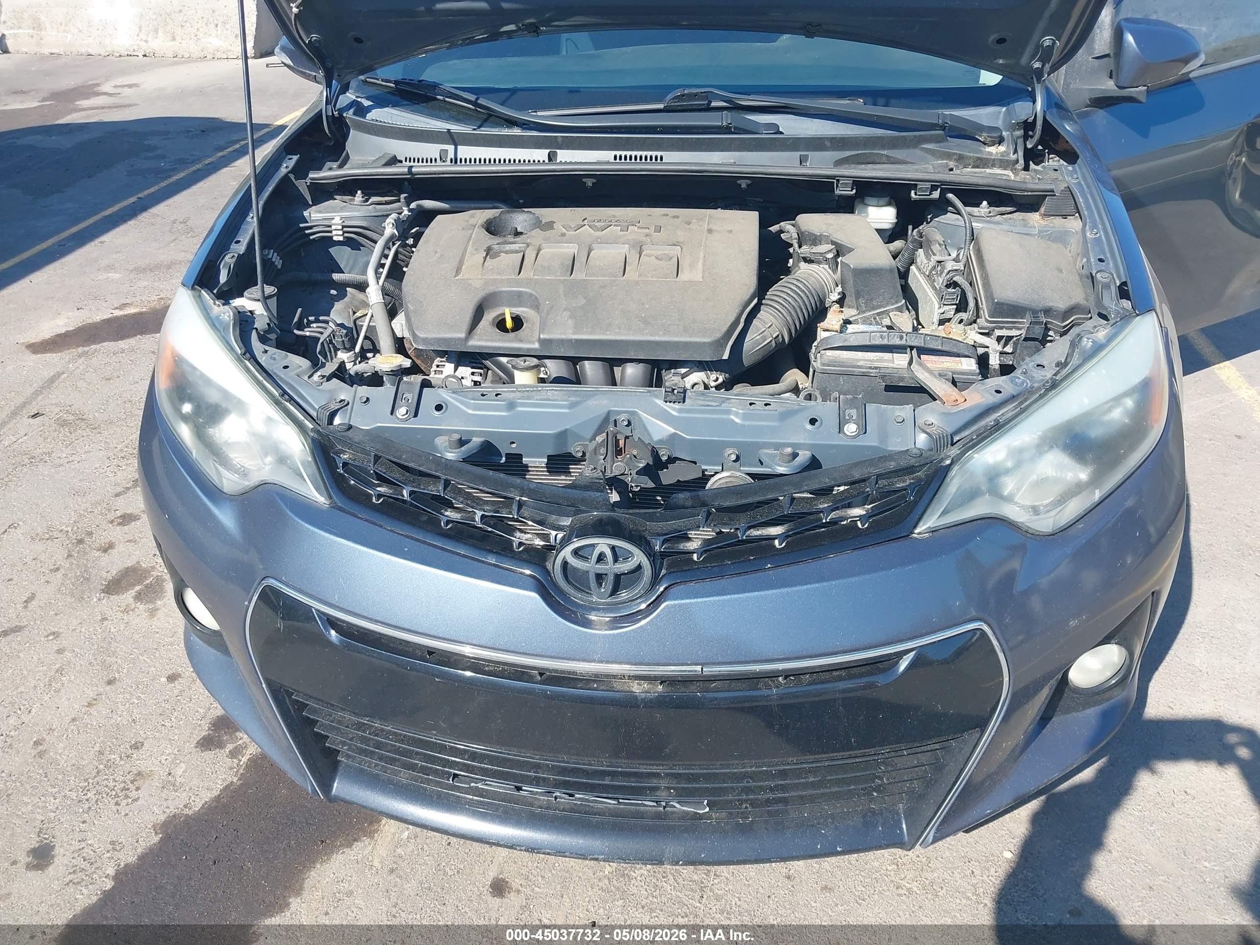 2014 Toyota Corolla S Plus Blue vin: 2T1BURHE3EC225074