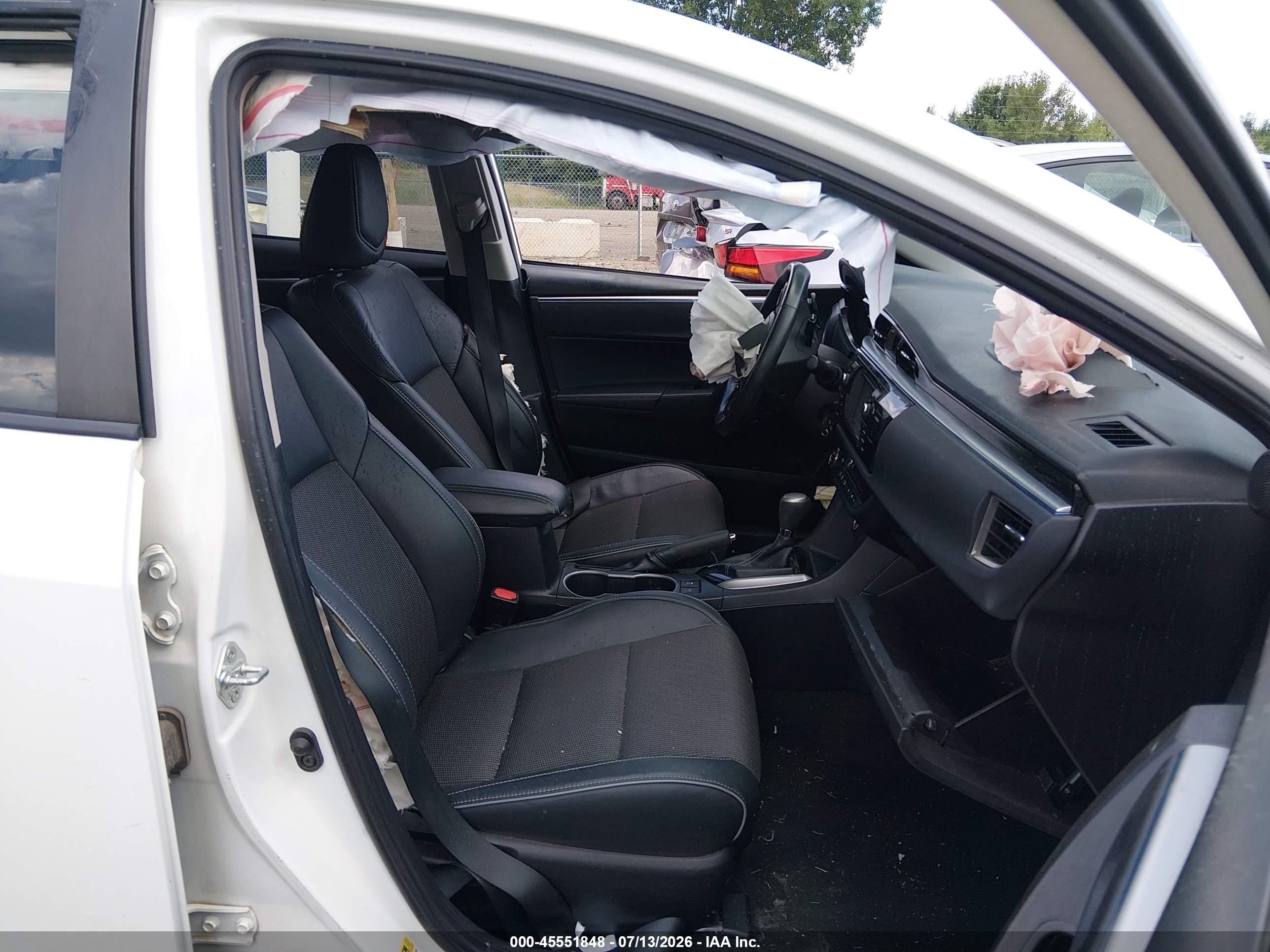 2015 Toyota Corolla S Plus White vin: 2T1BURHE3FC232687