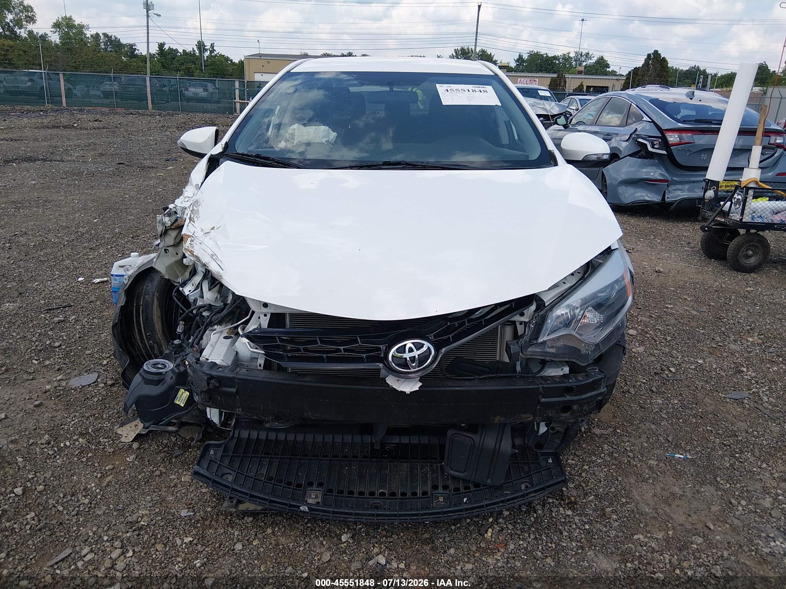 2015 Toyota Corolla S Plus White vin: 2T1BURHE3FC232687