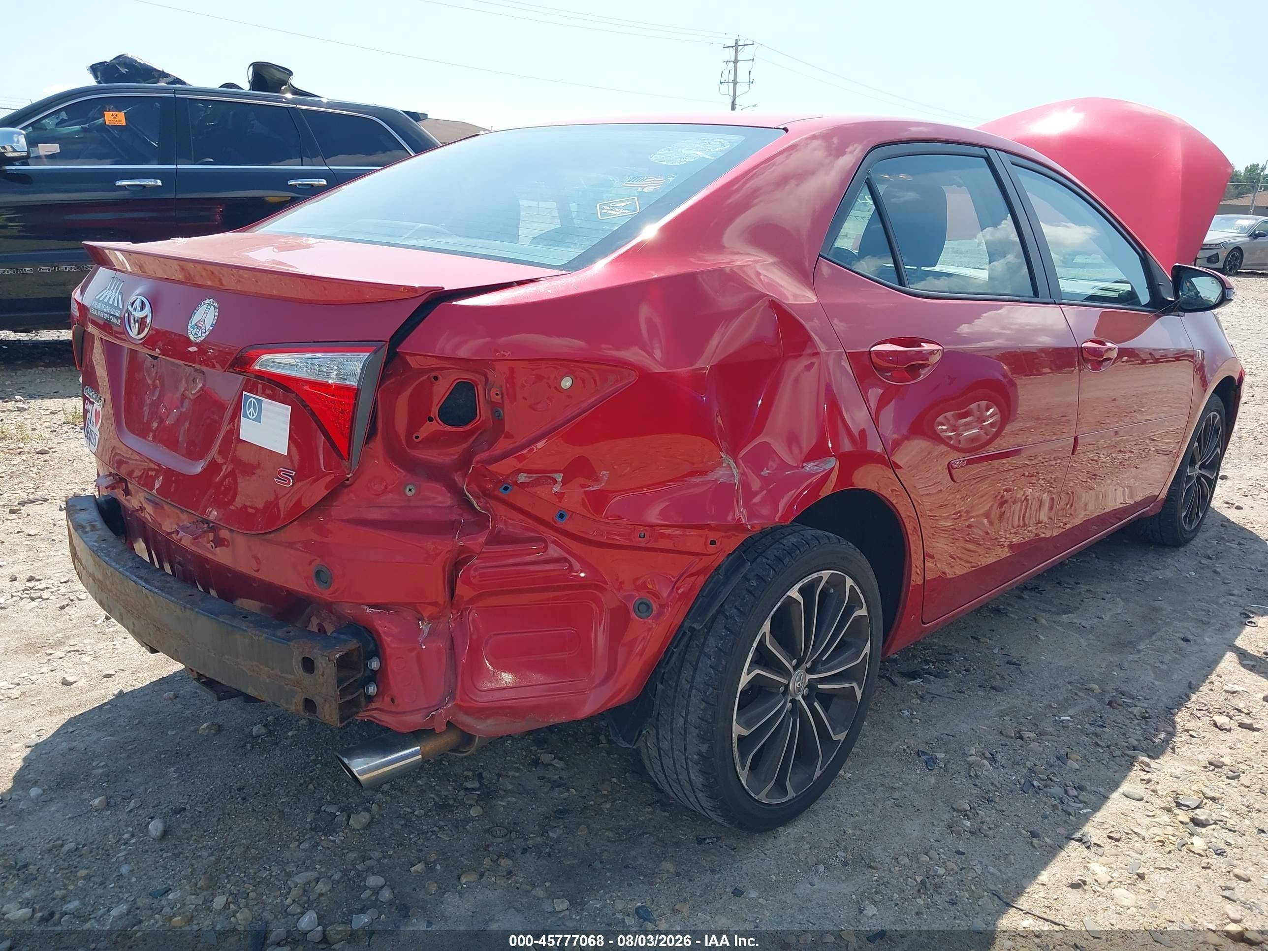 2015 Toyota Corolla S Plus Red vin: 2T1BURHE3FC245309